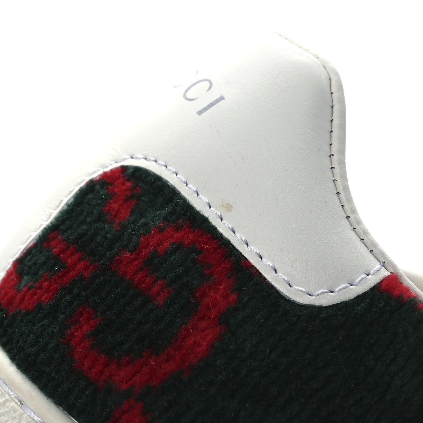 Terry Cloth GG Monogram Web Womens Ace Sneakers 36 Green Red