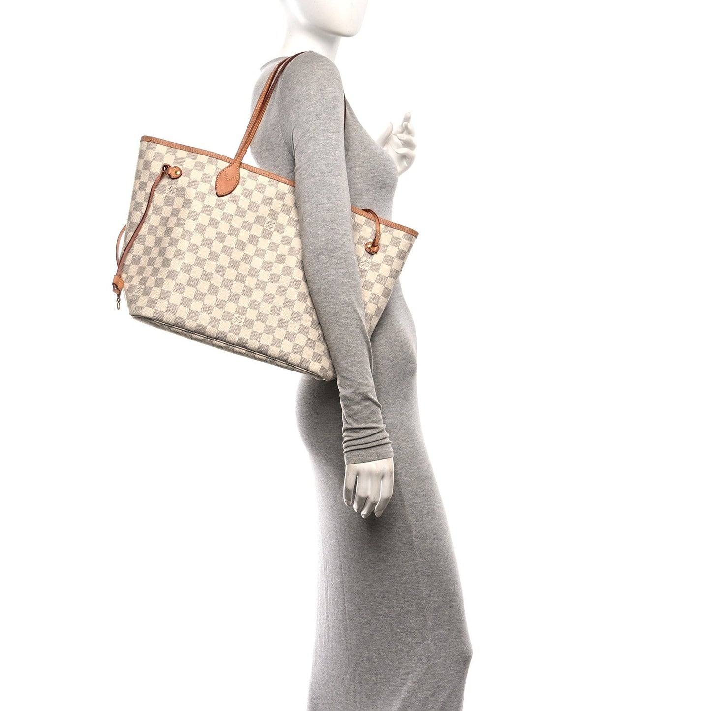Damier Azur Neo Neverfull MM Rose Ballerine