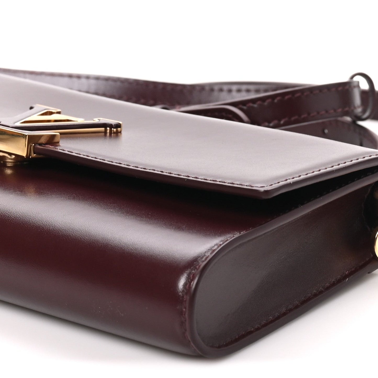 Calfskin LV Wallet On Chain Capucines Garnet