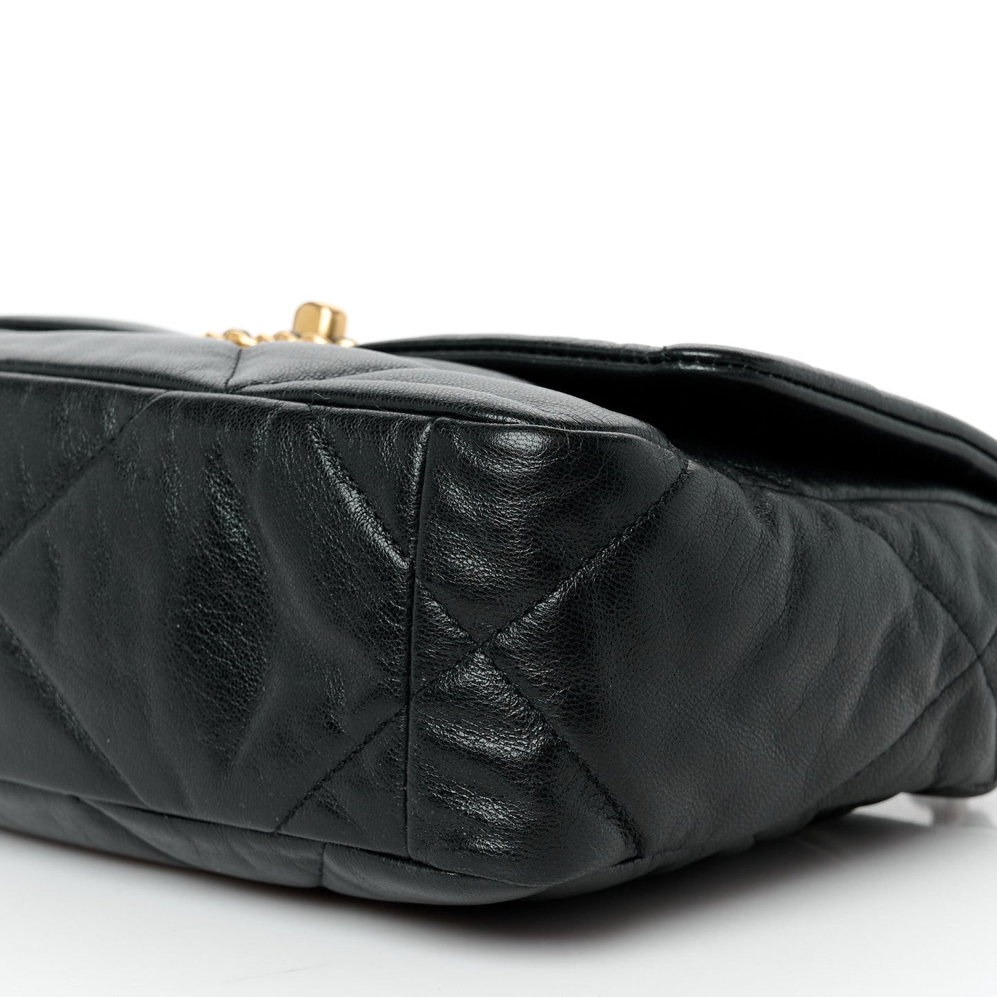 Goatskin Quilted Medium Chanel 19 Flap Black