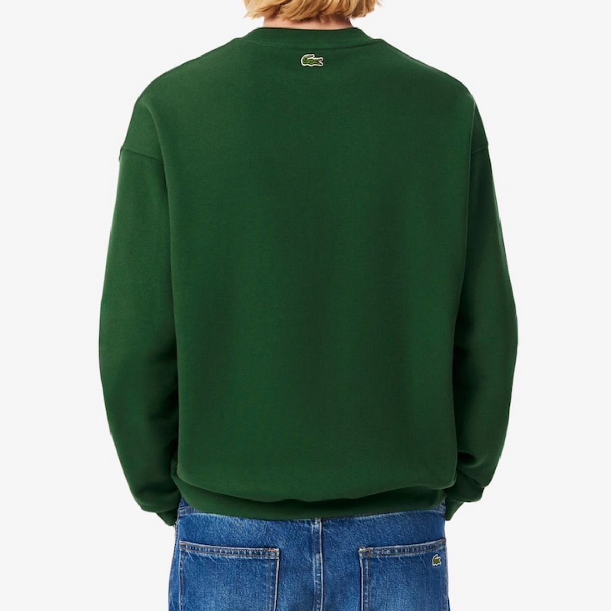 LACOSTE LOOSE-FIT HERITAGE EMBROIDERY FLEECE SWEATSHIRT -Men’s-GREEN-132