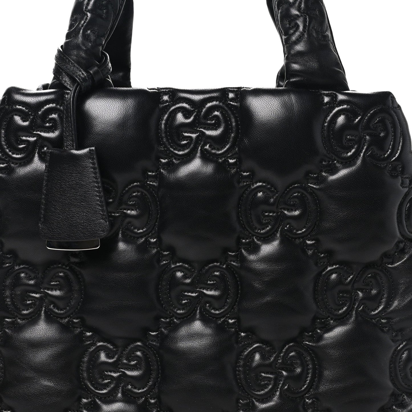 Calfskin GG Matelasse Large Tote Black