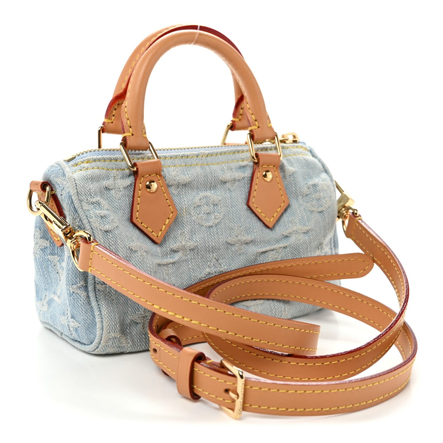Monogram Denim Nano Speedy Sky Blue