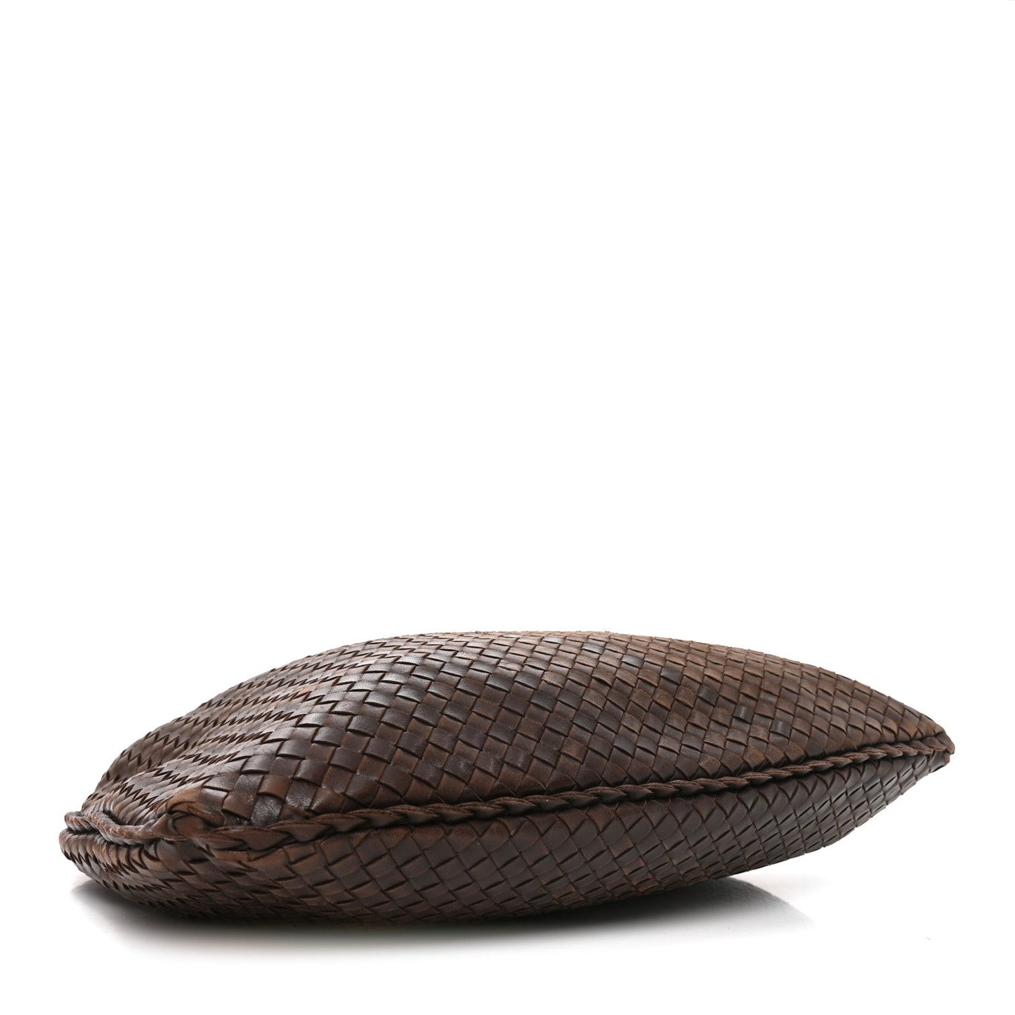 Nappa Intrecciato Large Veneta Hobo Ebano