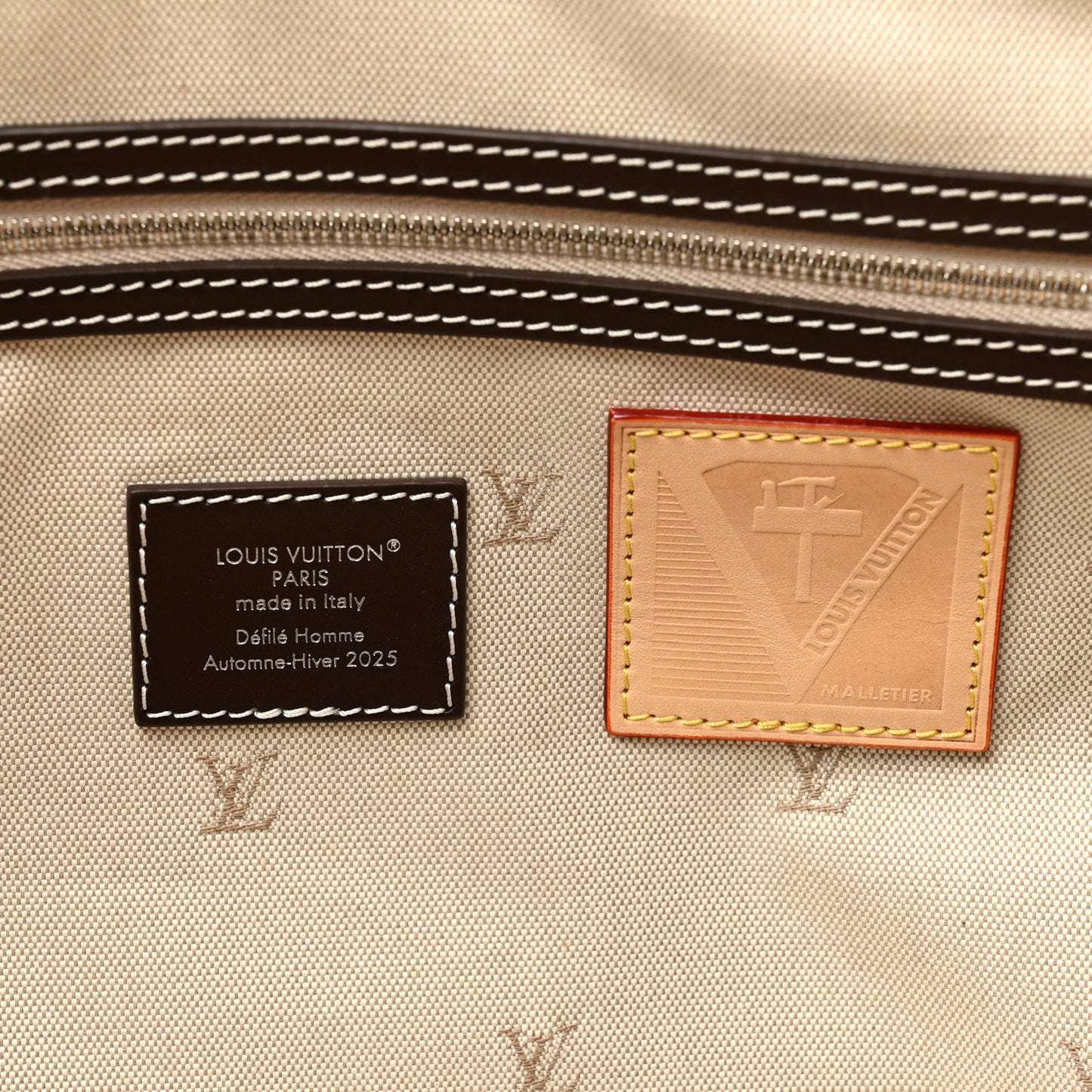 X NIGO Suede Monogram Keepall Bandouliere 50 Tan