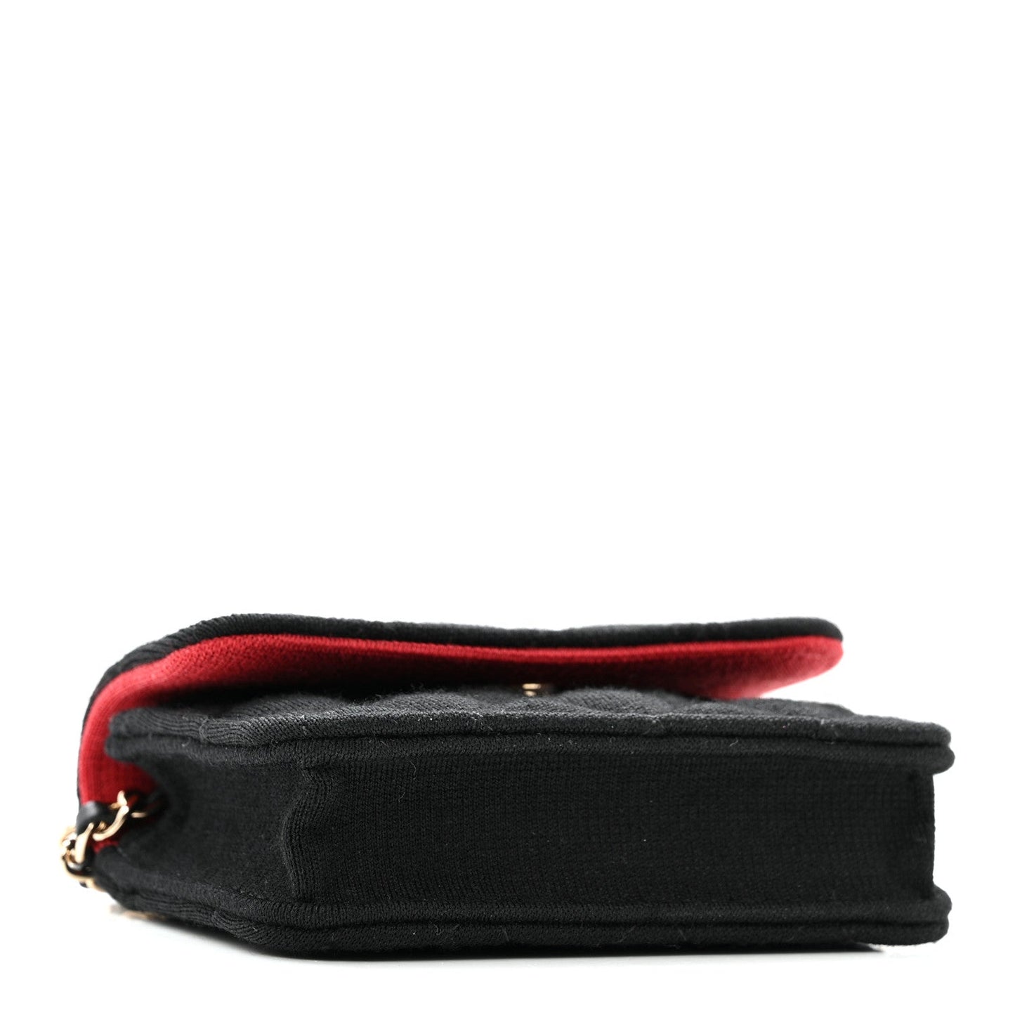 Jersey Quilted Micro Mini Flap Black