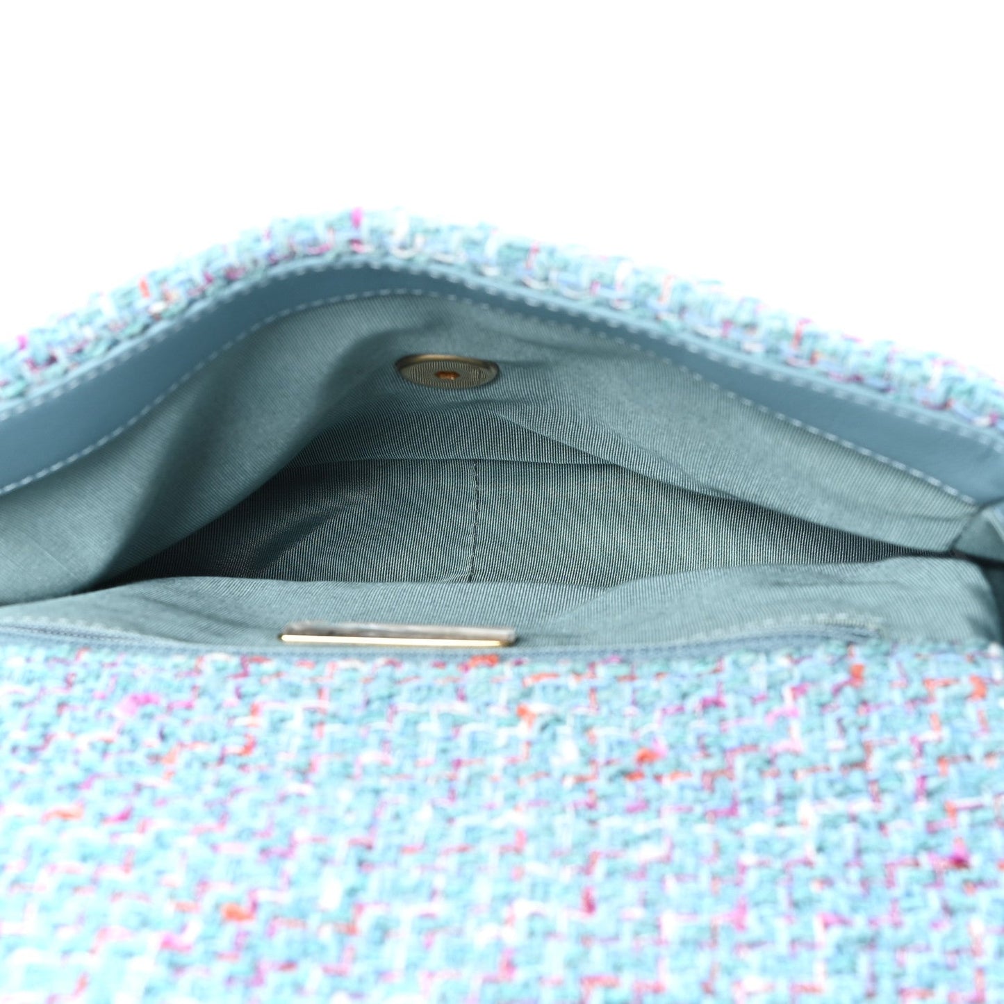 Tweed Quilted Medium Chanel 19 Flap Blue Multicolor