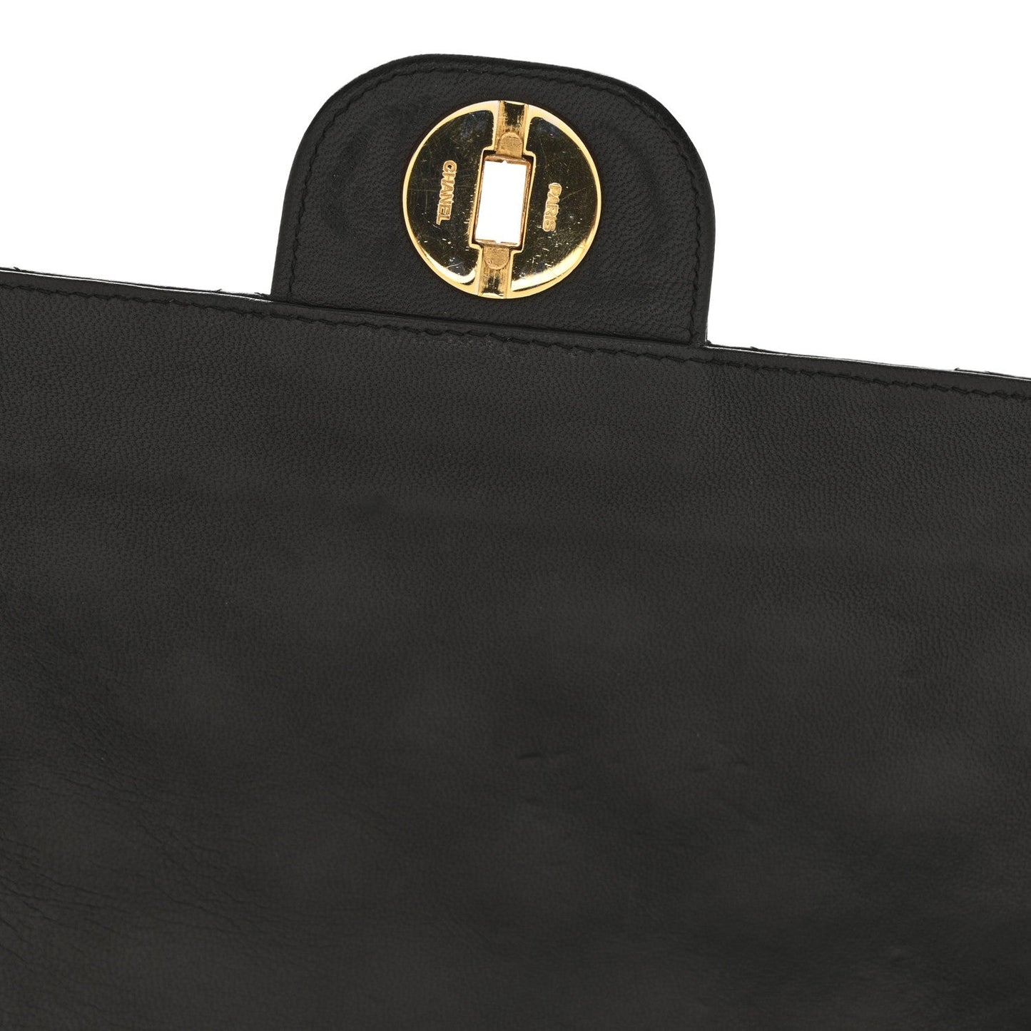 Lambskin Quilted Small Double Flap Black