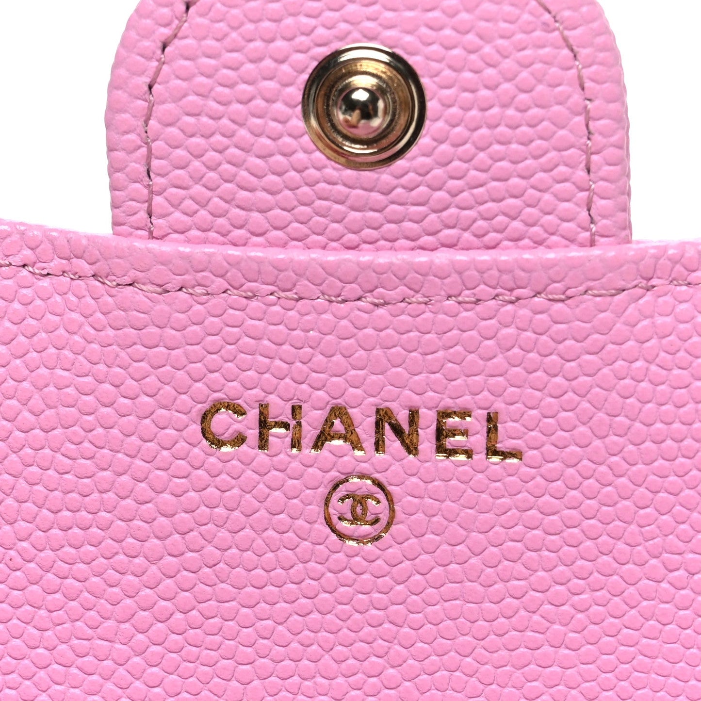 Caviar Quilted Compact Flap Wallet Light Pink Light Pink