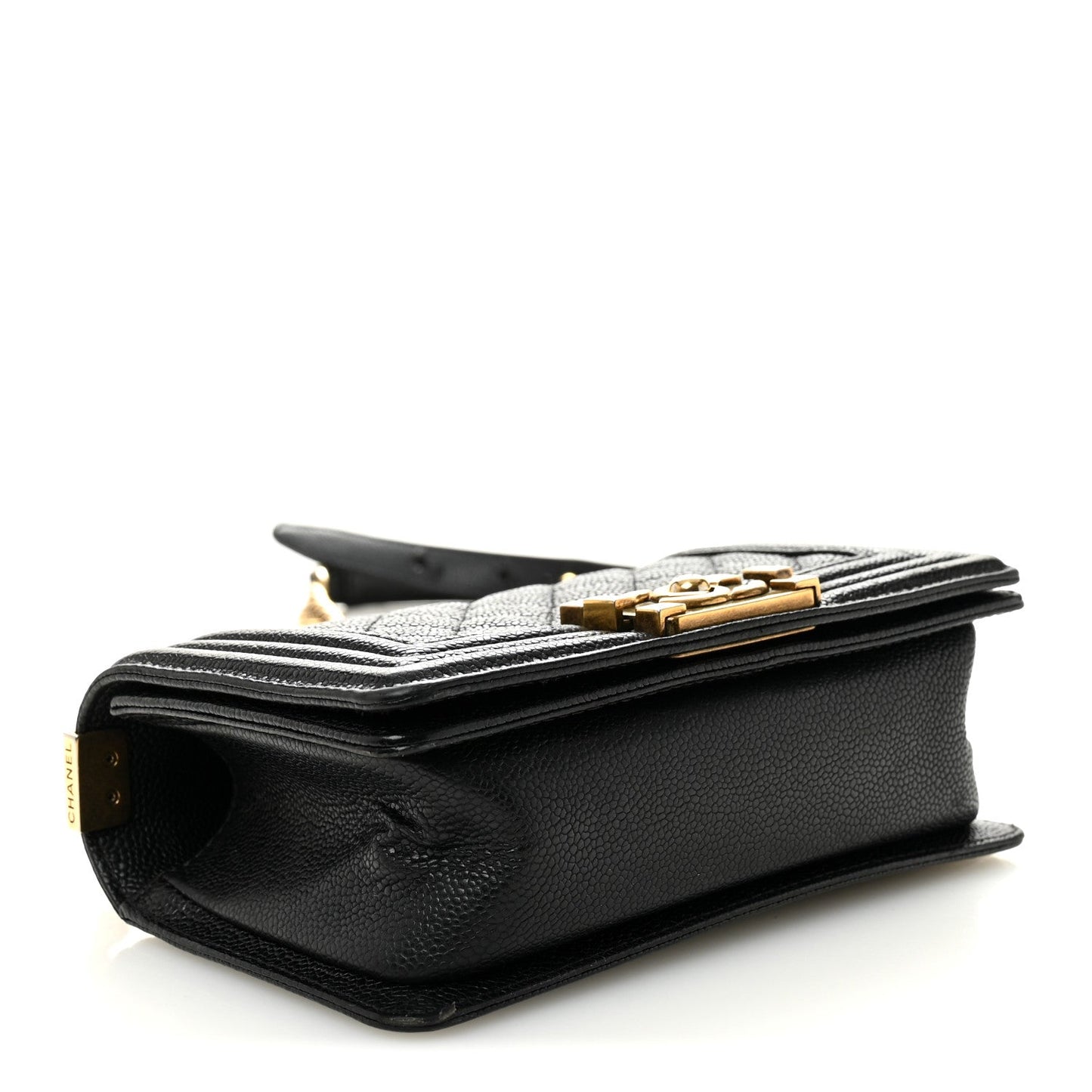 Caviar Quilted Small Boy Flap Black