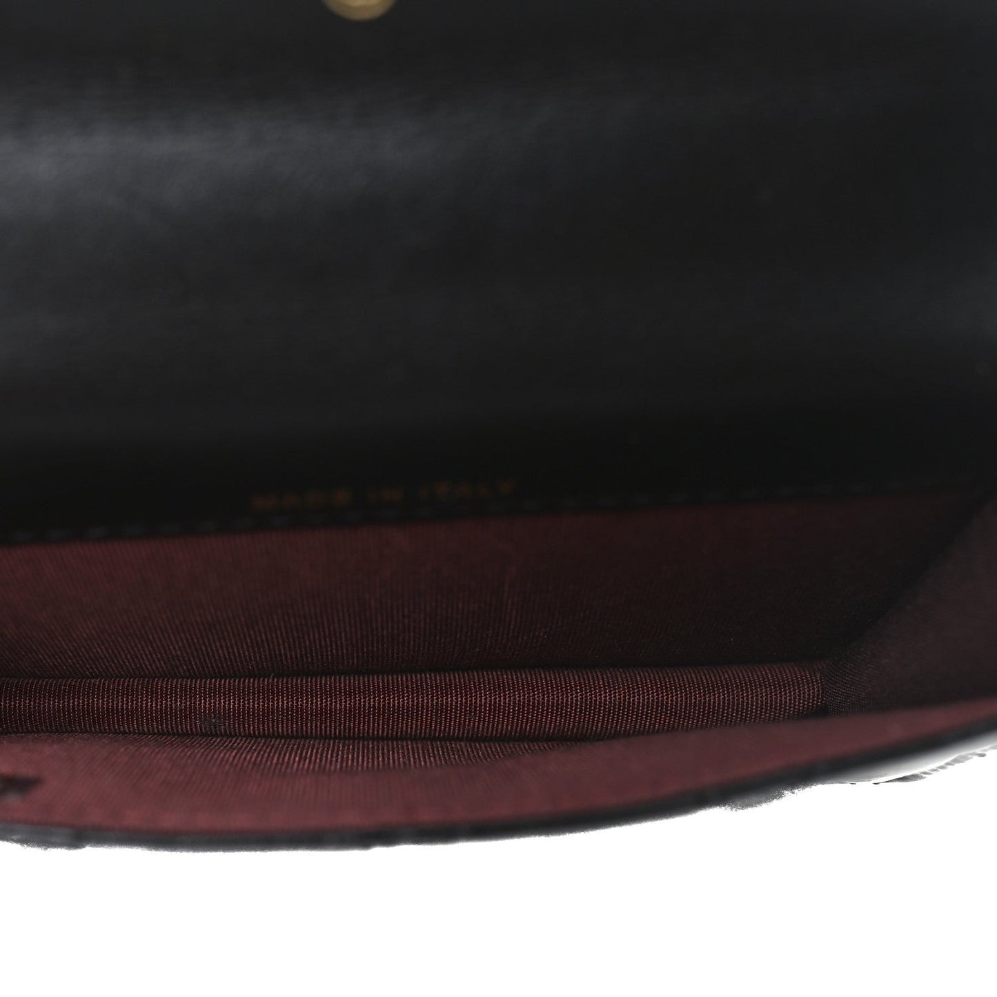 Calfskin Quilted Perfect Fit Coin Purse With Chain Black