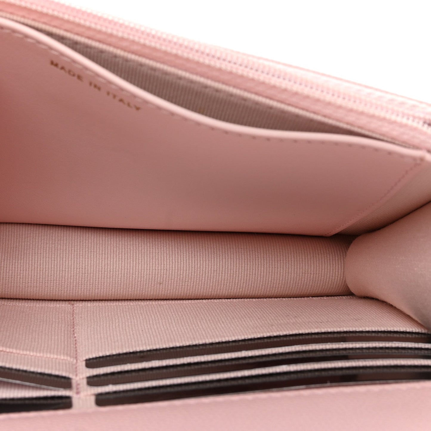 Caviar Quilted Crystal CC Wallet On Chain WOC Light Pink
