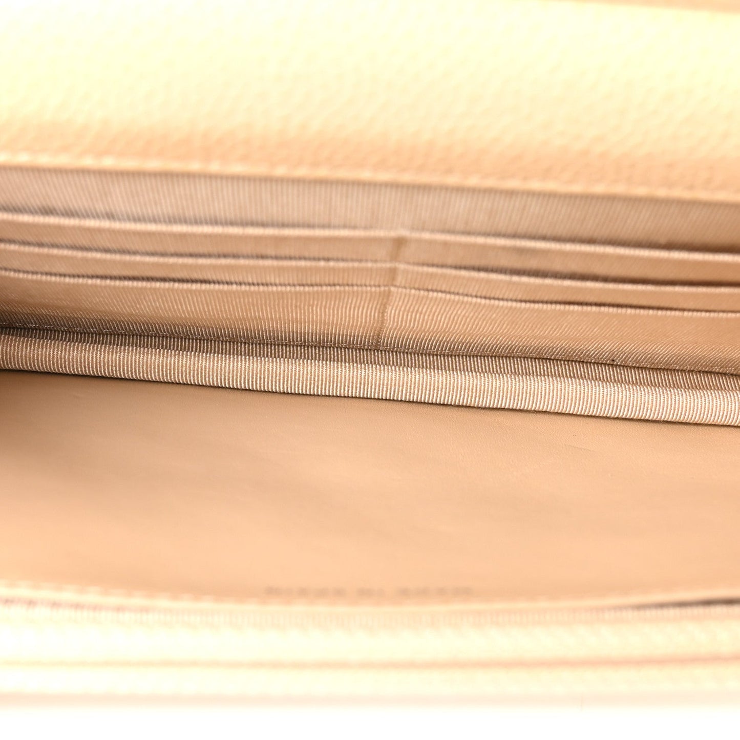 Caviar Quilted Wallet on Chain WOC Beige Clair