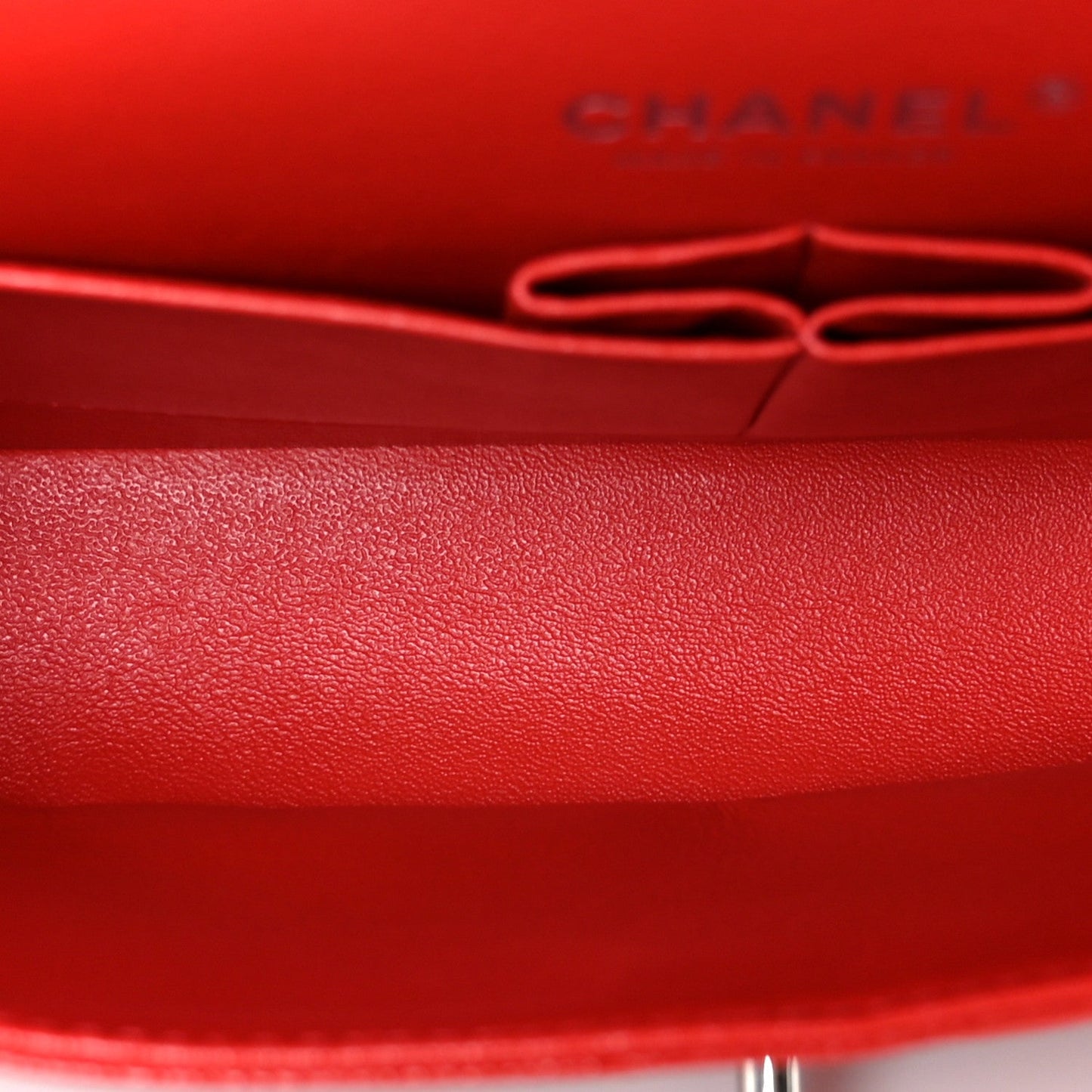 Caviar Quilted Medium Double Flap Red