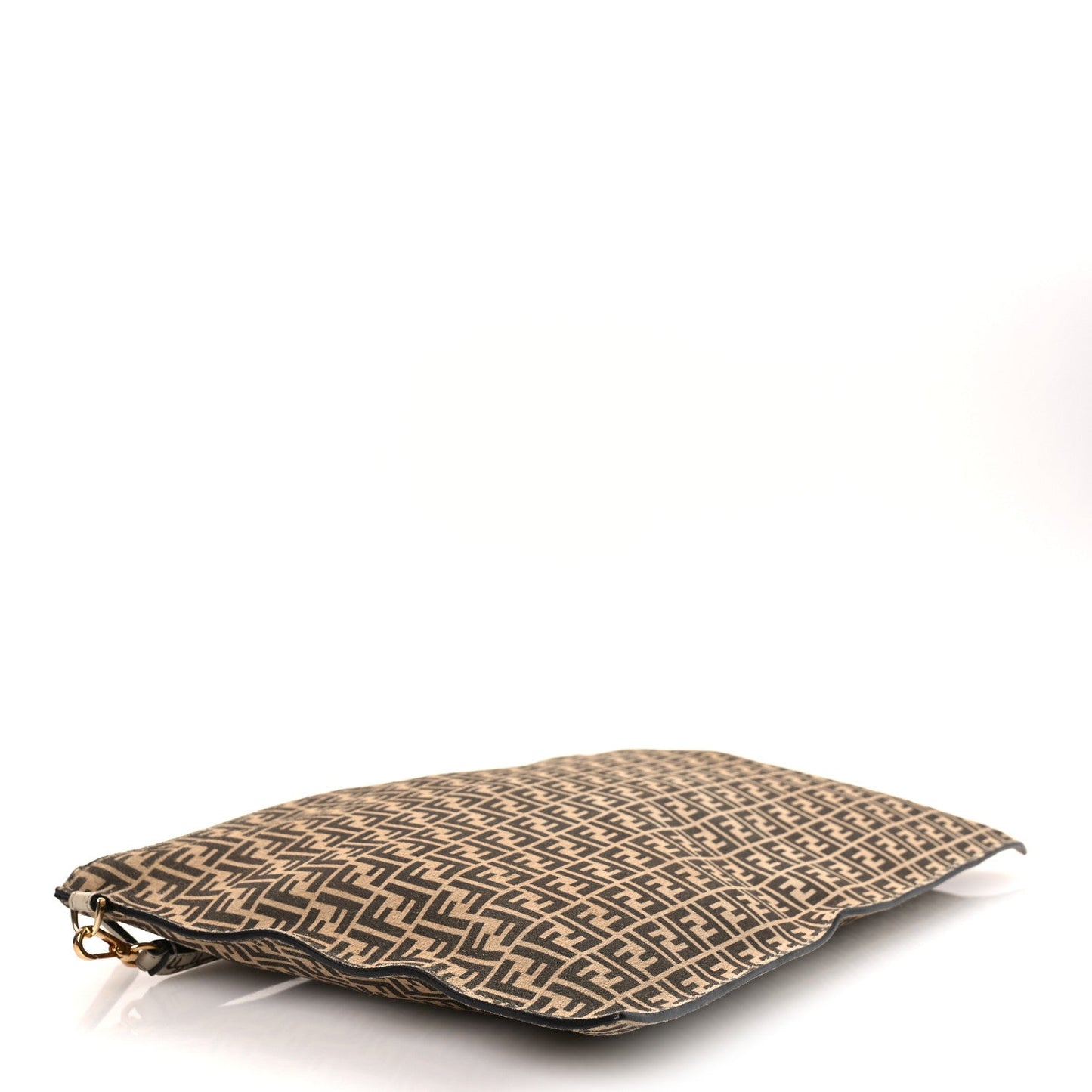 Suede Vitello Grace Micro FF Large Flat Pouch Nude Spring Maya