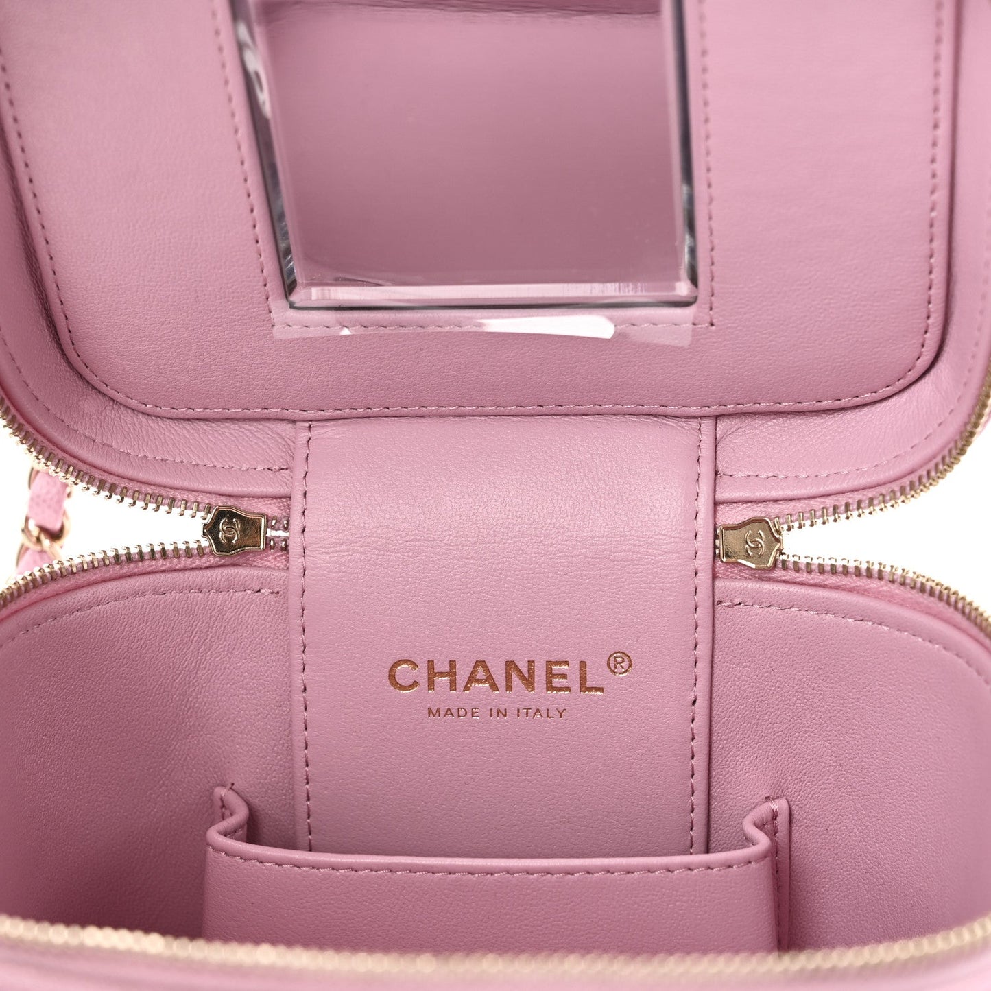 Caviar Quilted Small CC Vanity Case Pink