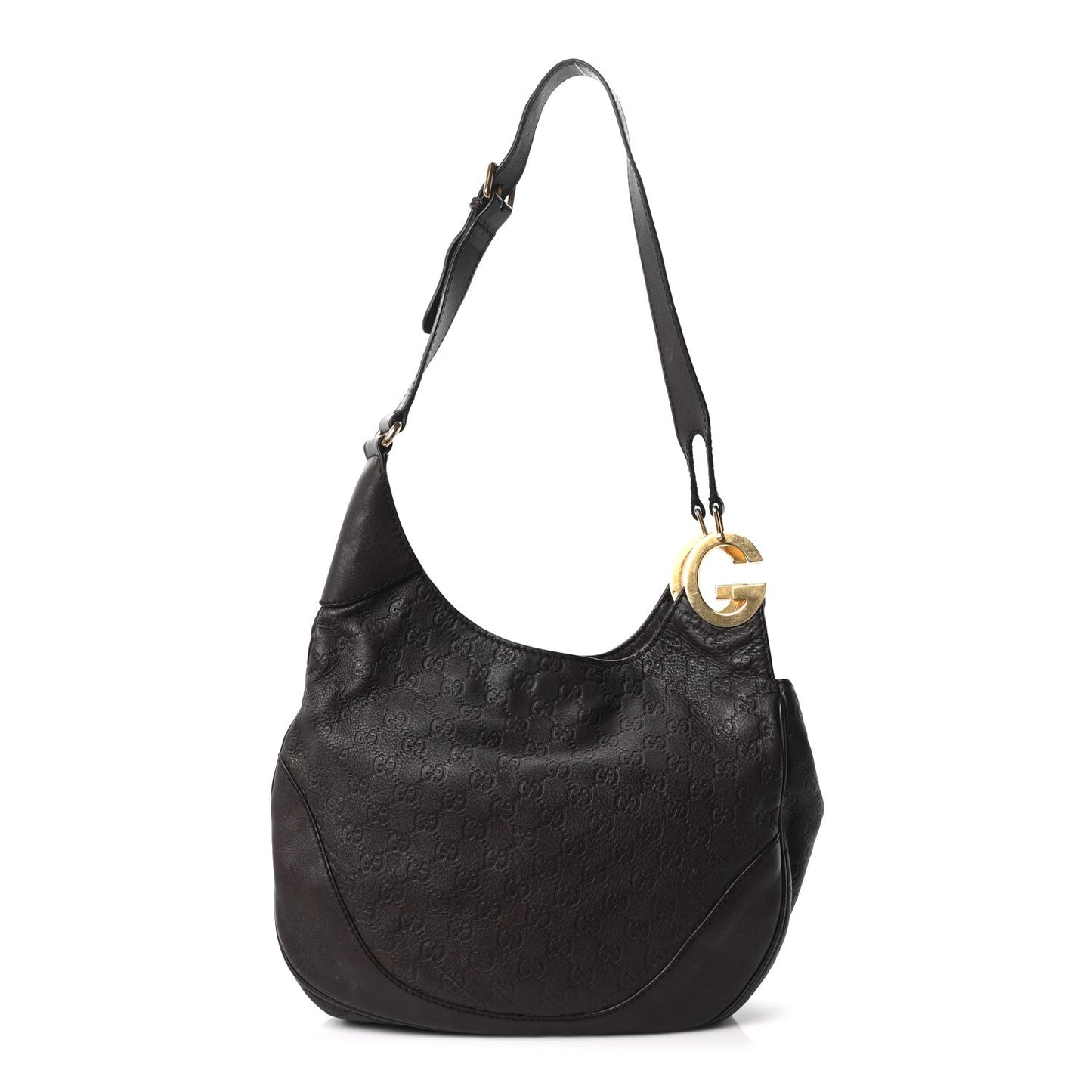 Guccissima Medium Charlotte Hobo Dark Brown