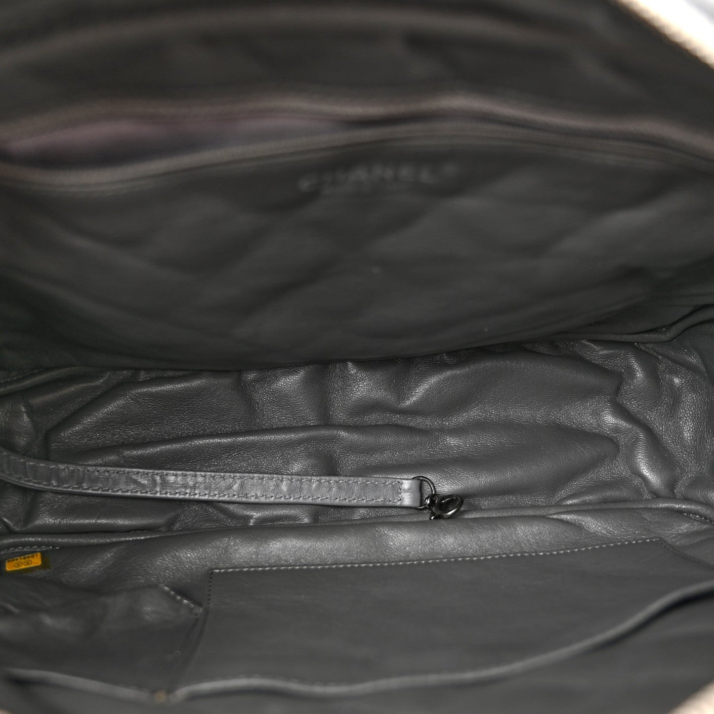 Aged Calfskin Quilted Large Reissue Camera Case Grey