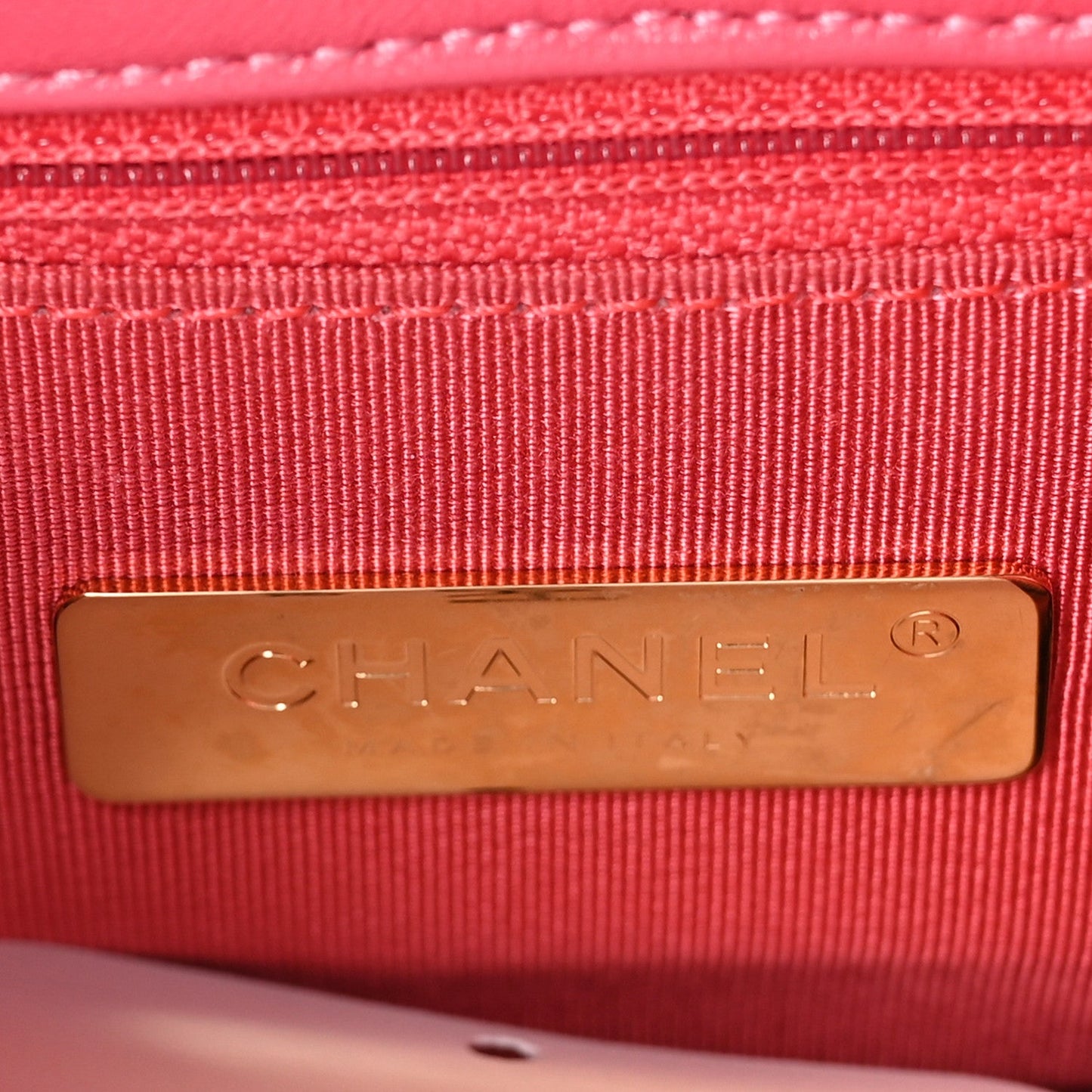 Goatskin Quilted Large Chanel 19 Flap Dark Pink