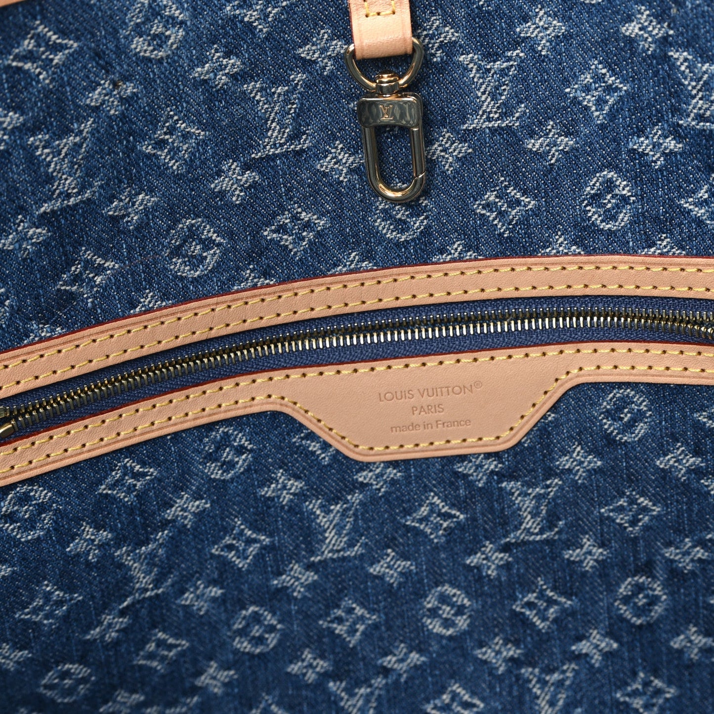 Monogram Denim Neo Neverfull MM Blue