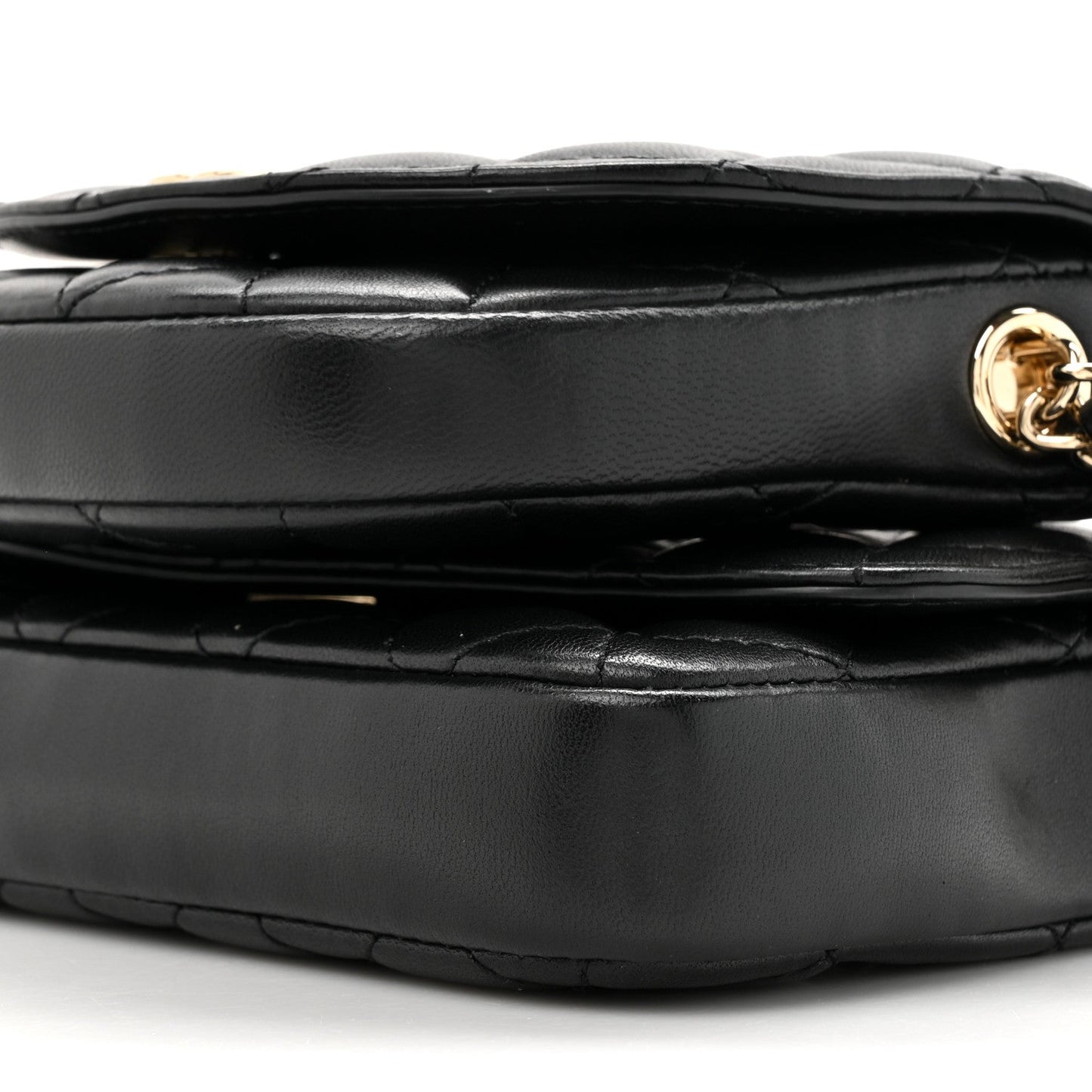 Lambskin Quilted Side Packs Black