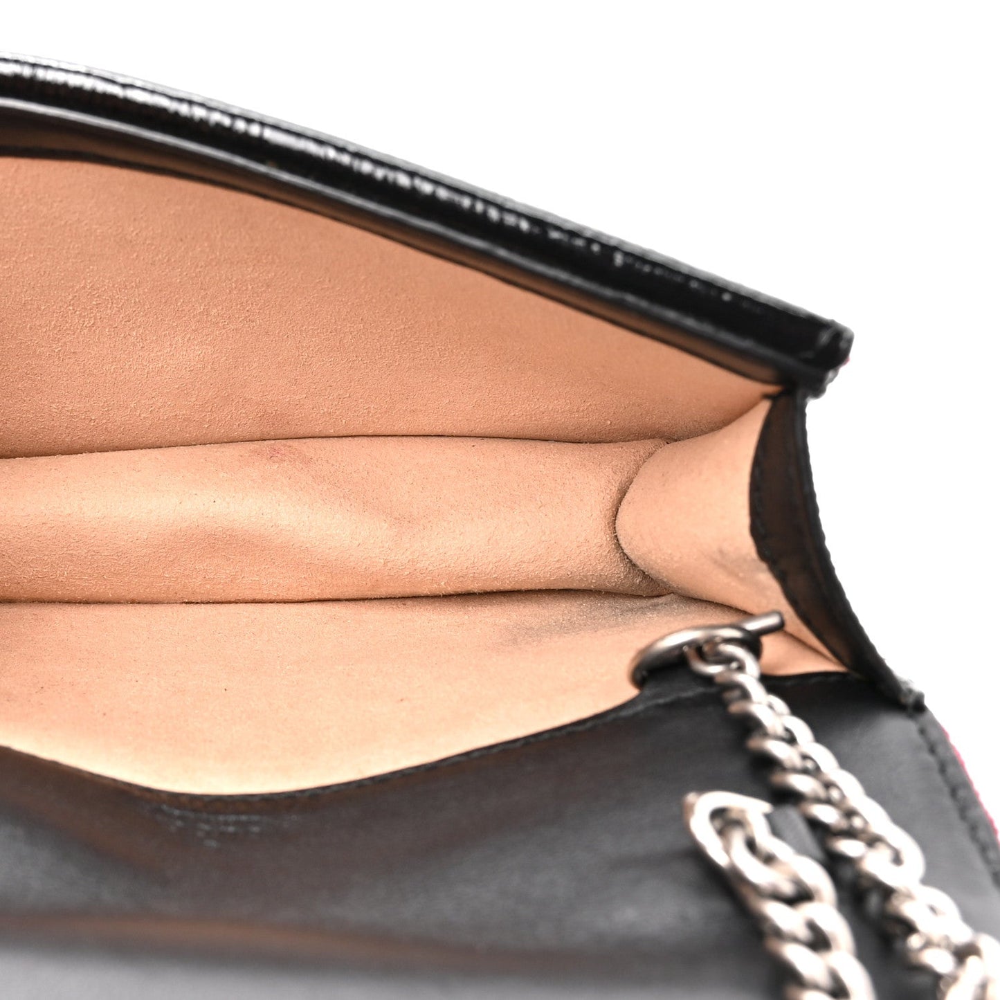 Velvet GG Monogram Super Mini Dionysus Shoulder Bag Red Cipria Black