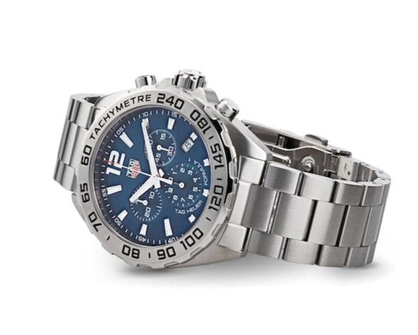 Tag Heuer Formula 1 Chronograph Blue Dial Silver Steel Strap Watch for Men - CAZ101K.BA0842