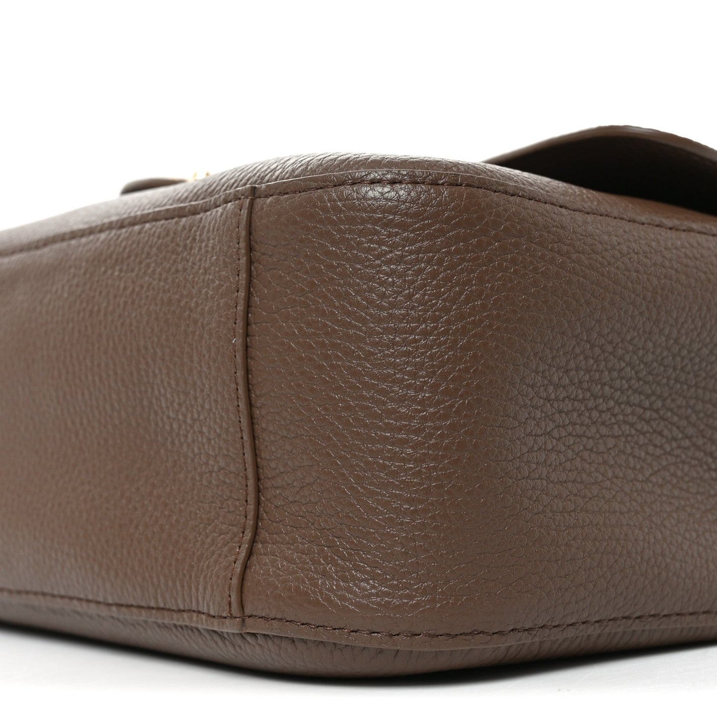Grained Calfskin Small Souplissimo Maxi Flap Light Brown