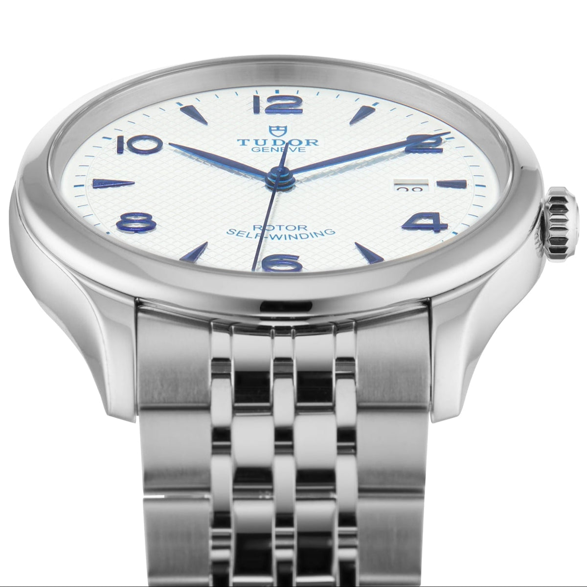 Tudor 1926 Automatic White Dial Silver Steel Strap Watch for Men - M91650-0005