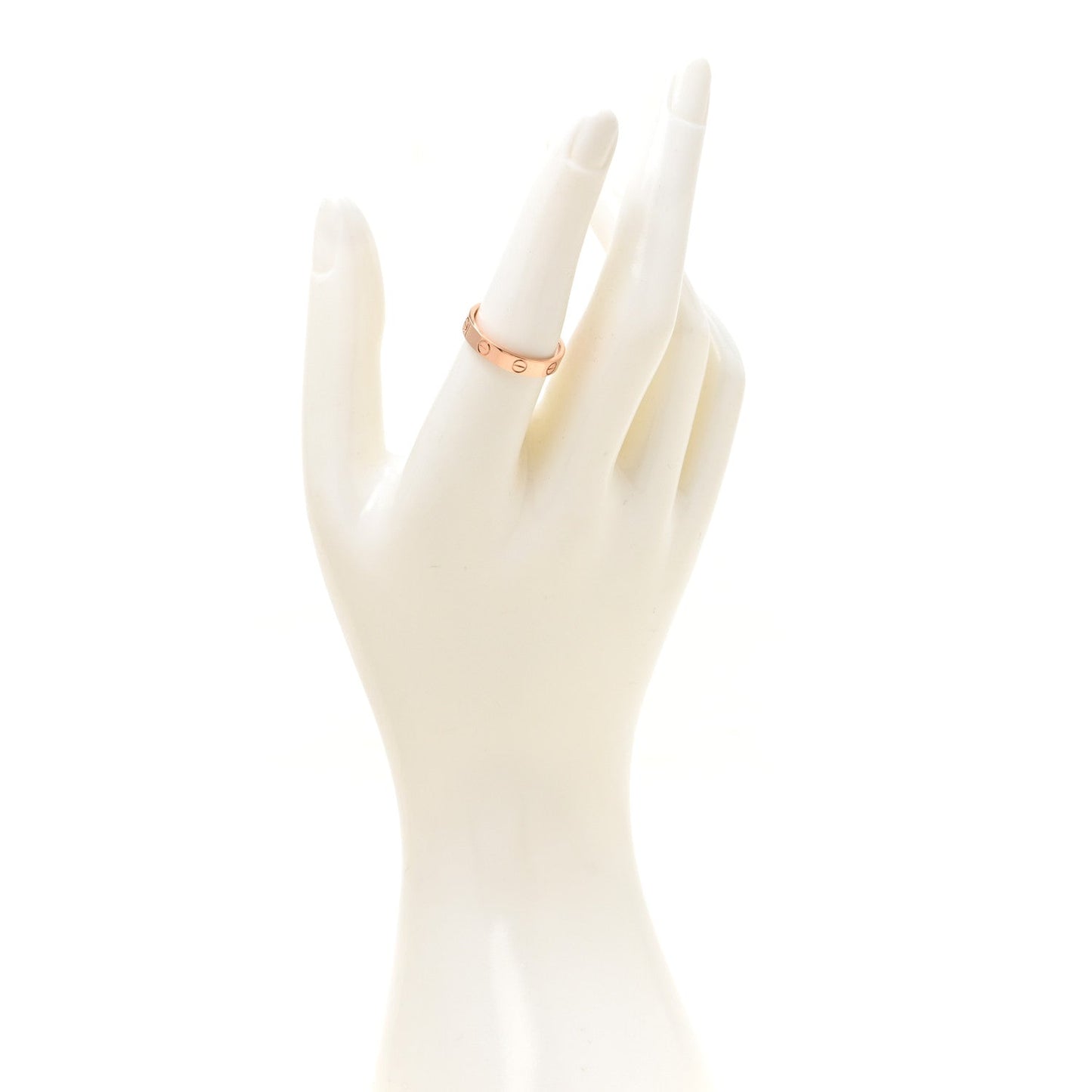 18K Pink Gold 3.5mm LOVE Wedding Band Ring 55 7.25
