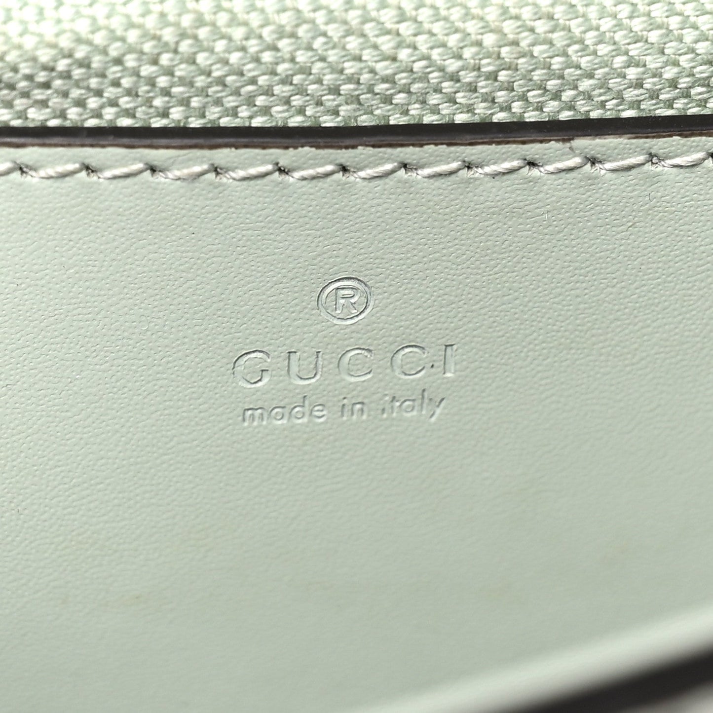 Calfskin GG Super Mini Shoulder Bag Pale Green