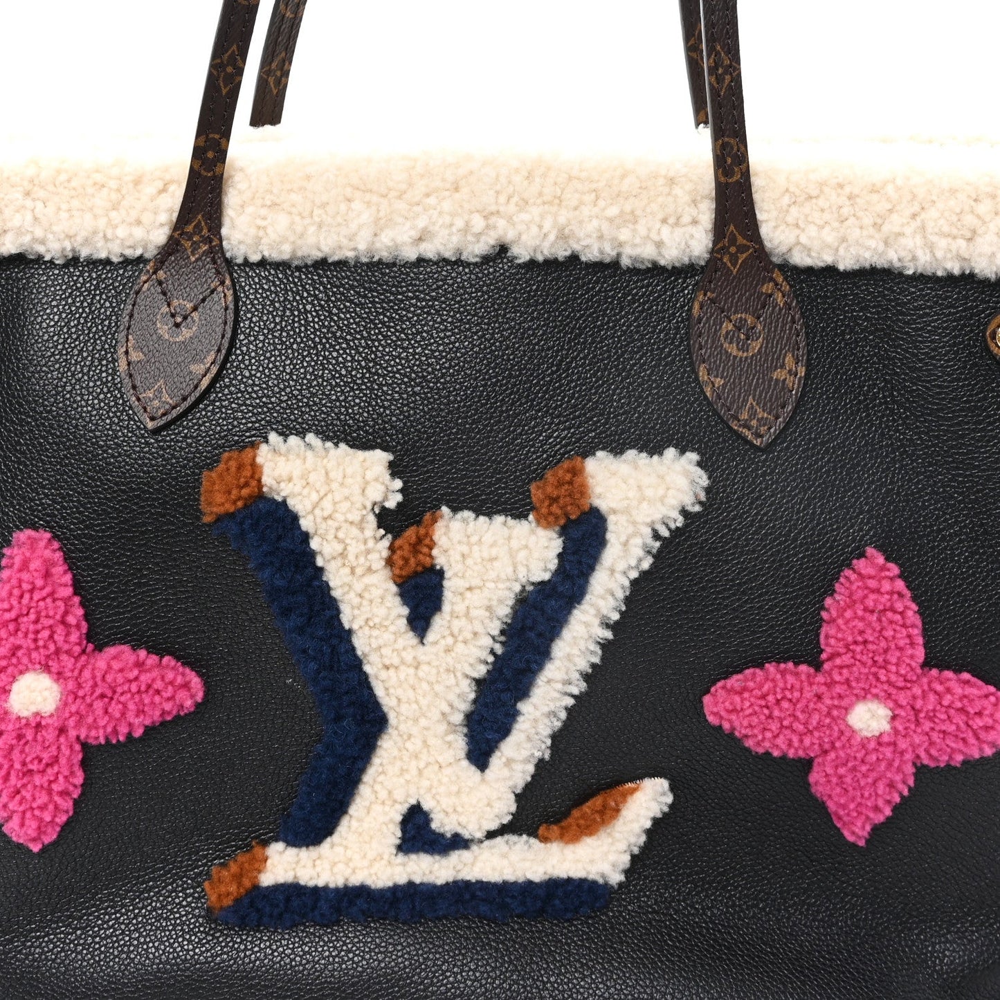 Calfskin Monogram Teddy Neverfull MM Black