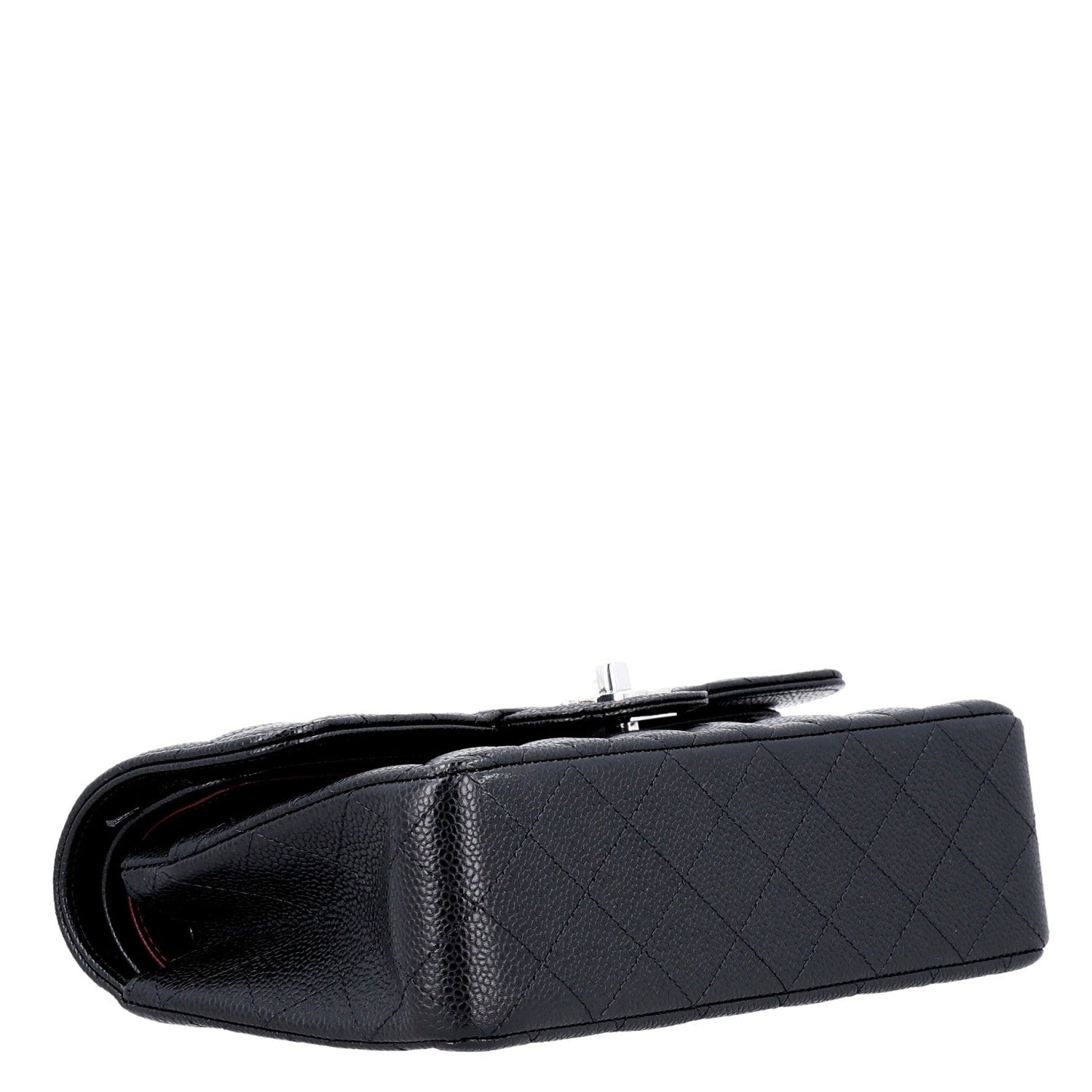 Caviar Quilted Small Double Flap Black