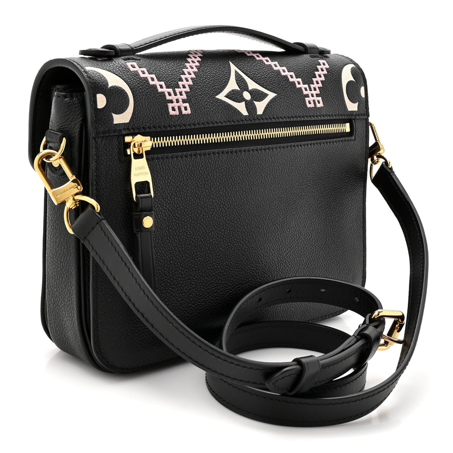 Empreinte Monogram Giant Broderies Pochette Metis Black