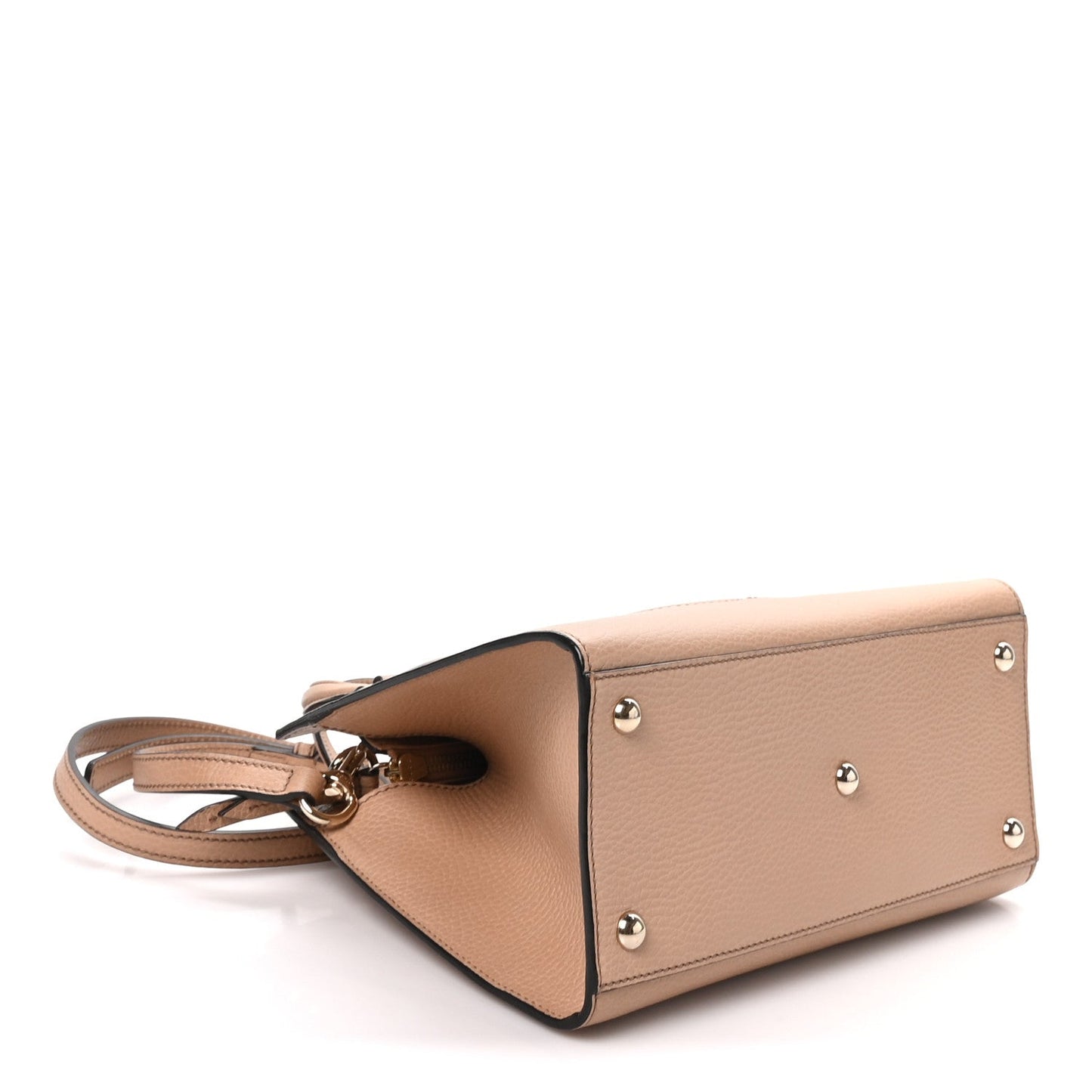 Dollar Calfskin Medium Soho Top Handle Satchel Camelia