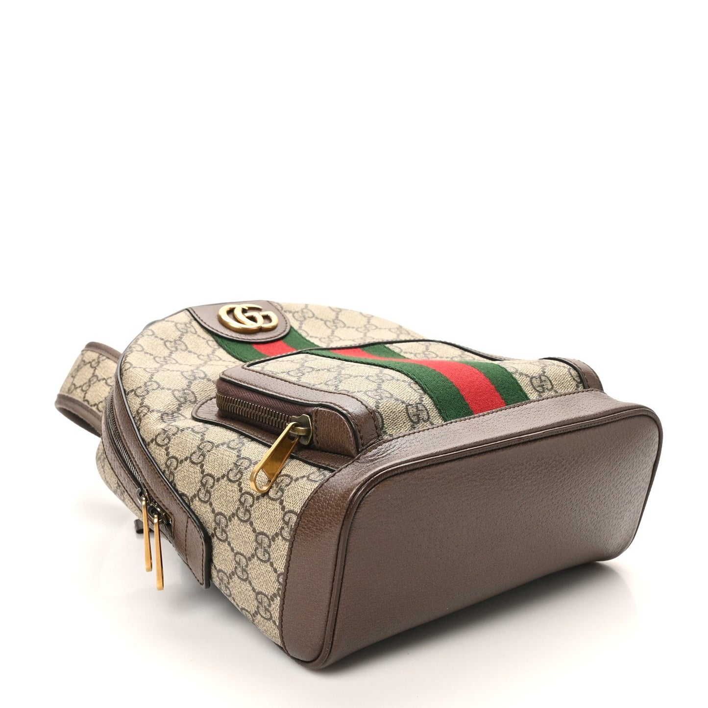 GG Supreme Monogram Calfskin Web Small Ophidia Day Backpack Beige Ebony New Acero