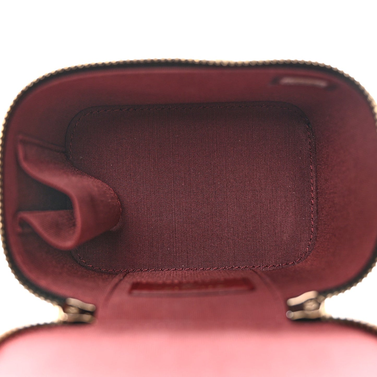 Calfskin Quilted Mini Perfect Fit Vanity Case With Chain Black