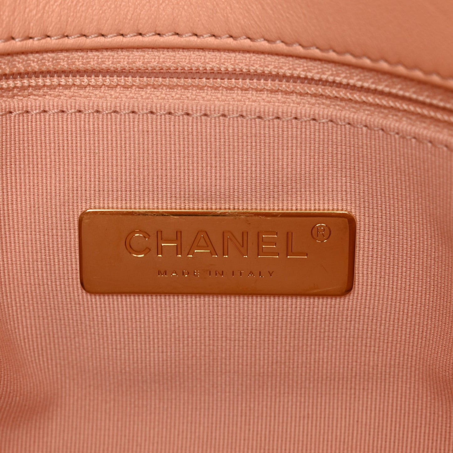 Goatskin Quilted Medium Chanel 19 Flap Light Pink
