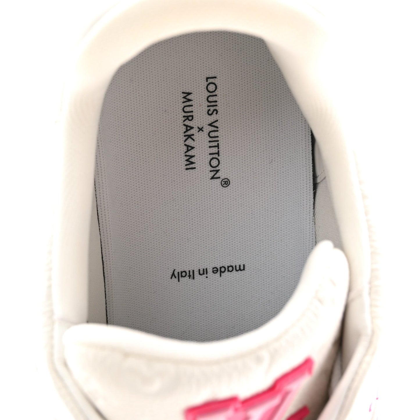LV X TM Embossed Monogram Cherry Blossom LV Trainer Sneakers 41 White