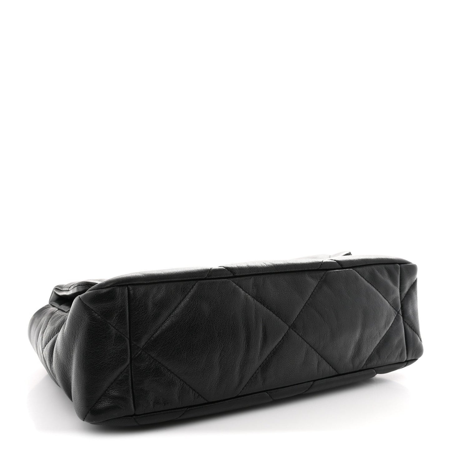 Goatskin Quilted Large Chanel 19 Flap Black
