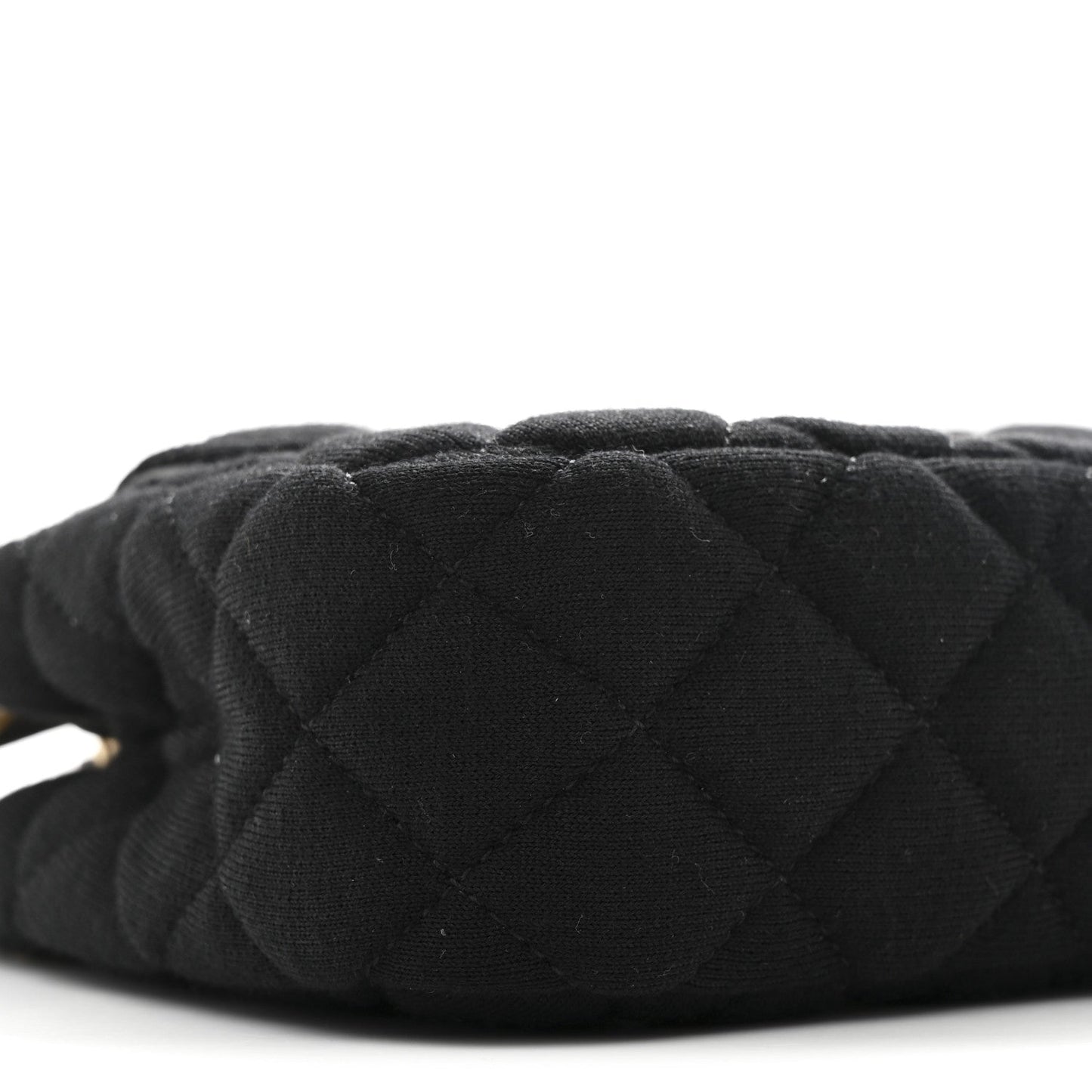 Jersey Quilted Small Wavy CC Hobo Black