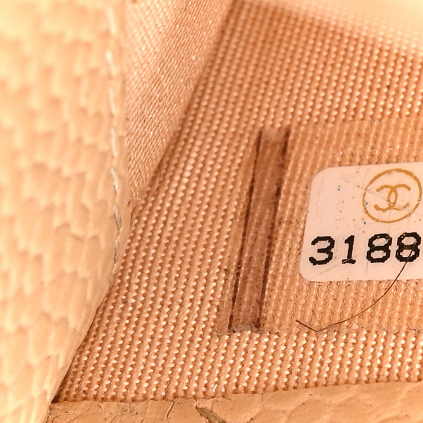 Caviar Quilted Card Holder Beige