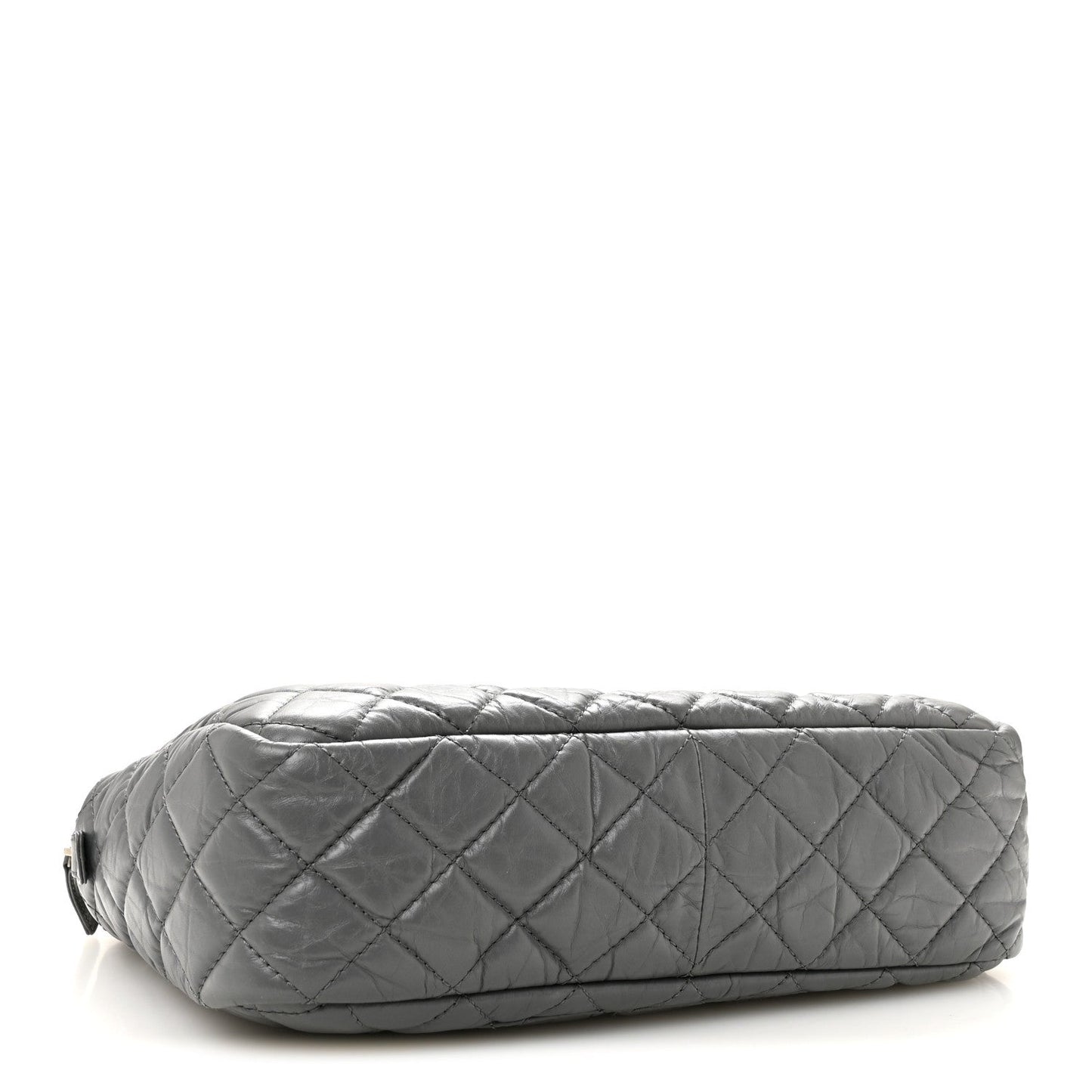 Aged Calfskin Quilted Large Reissue Camera Case Grey