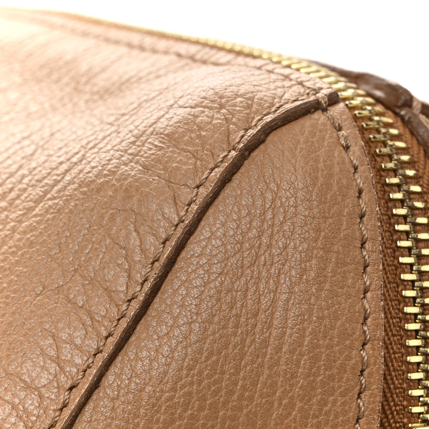 Glossy Goatskin Medium Del Rey Satchel Fudge