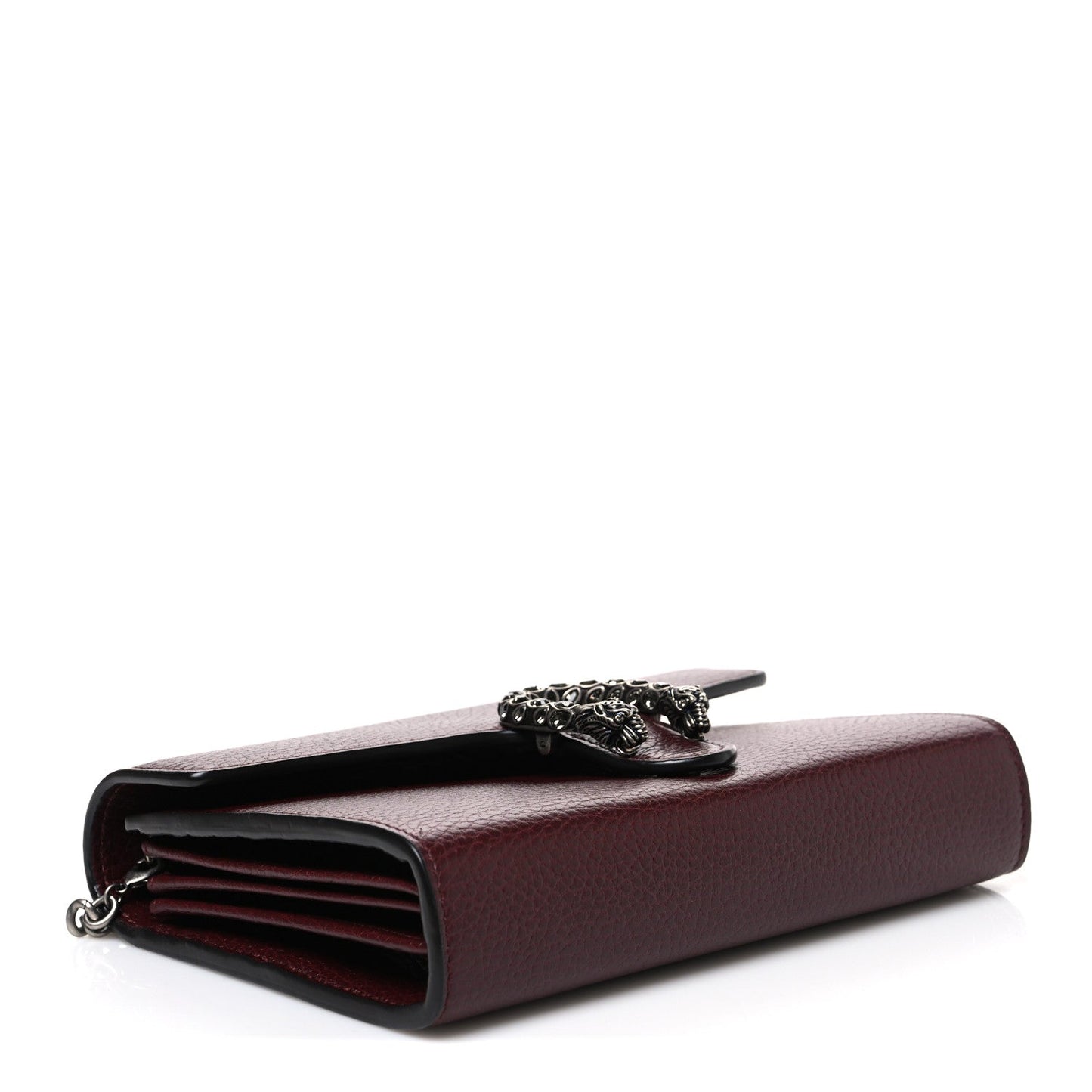 Dollar Calfskin Crystal Mini Dionysus Chain Wallet Vintage Bordeaux