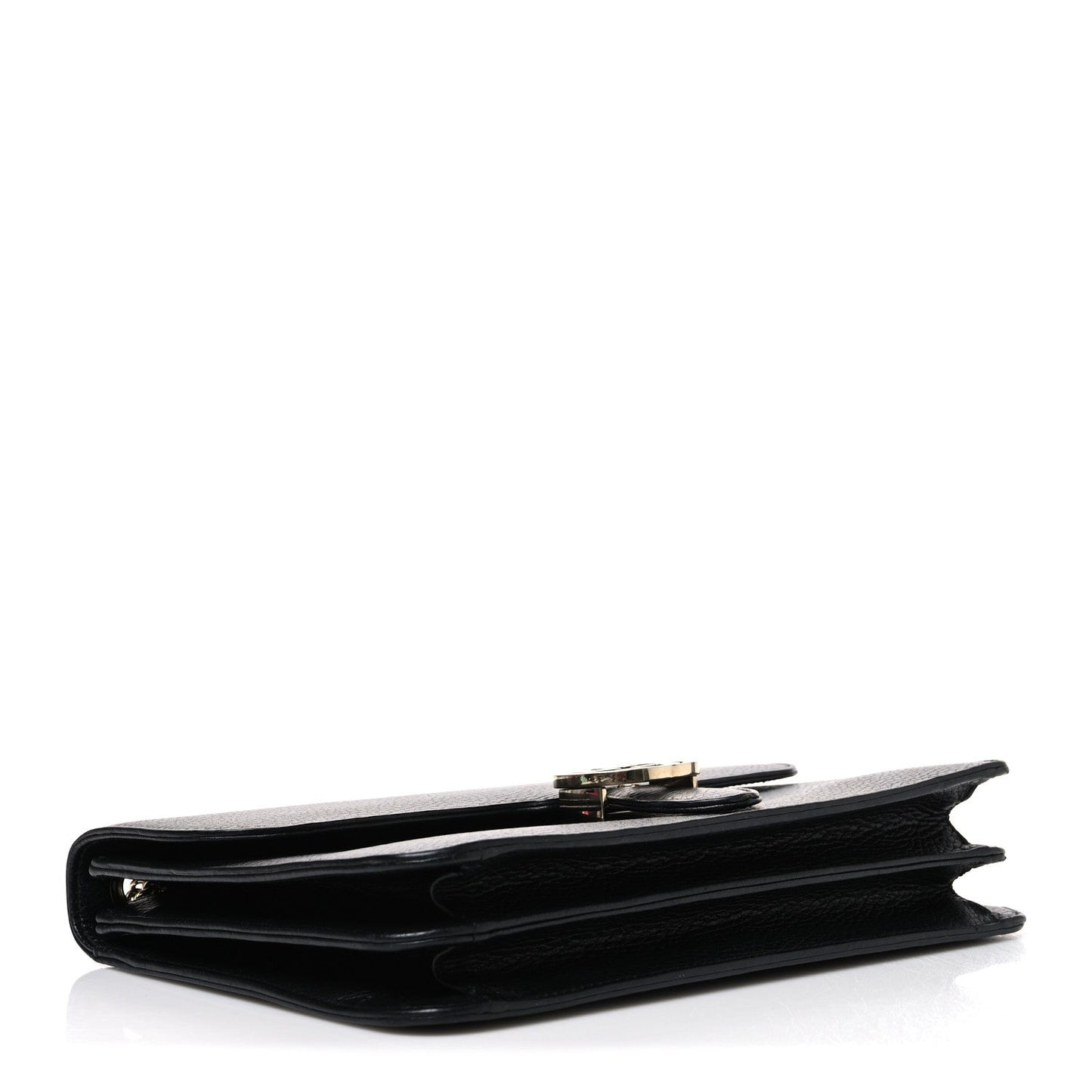 Dollar Calfskin Interlocking G Shoulder Bag Black