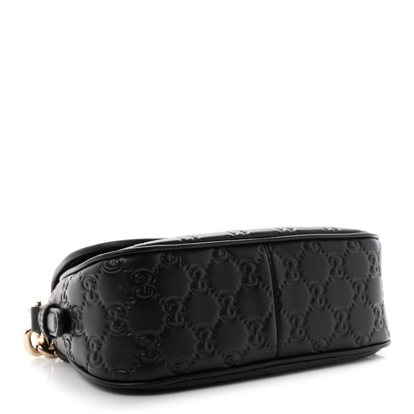 GG Calfskin Embossed Emblem Arabella Bag Black
