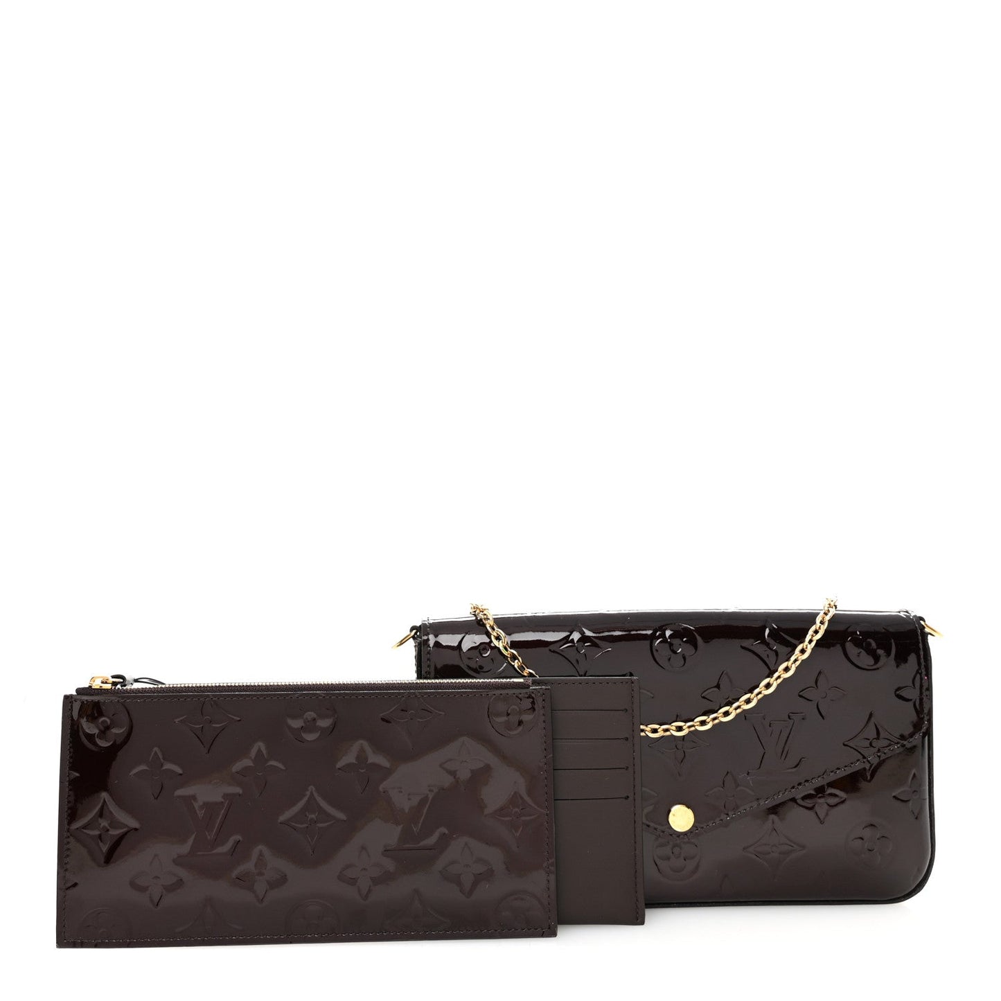Vernis Pochette Felicie Chain Wallet Amarante