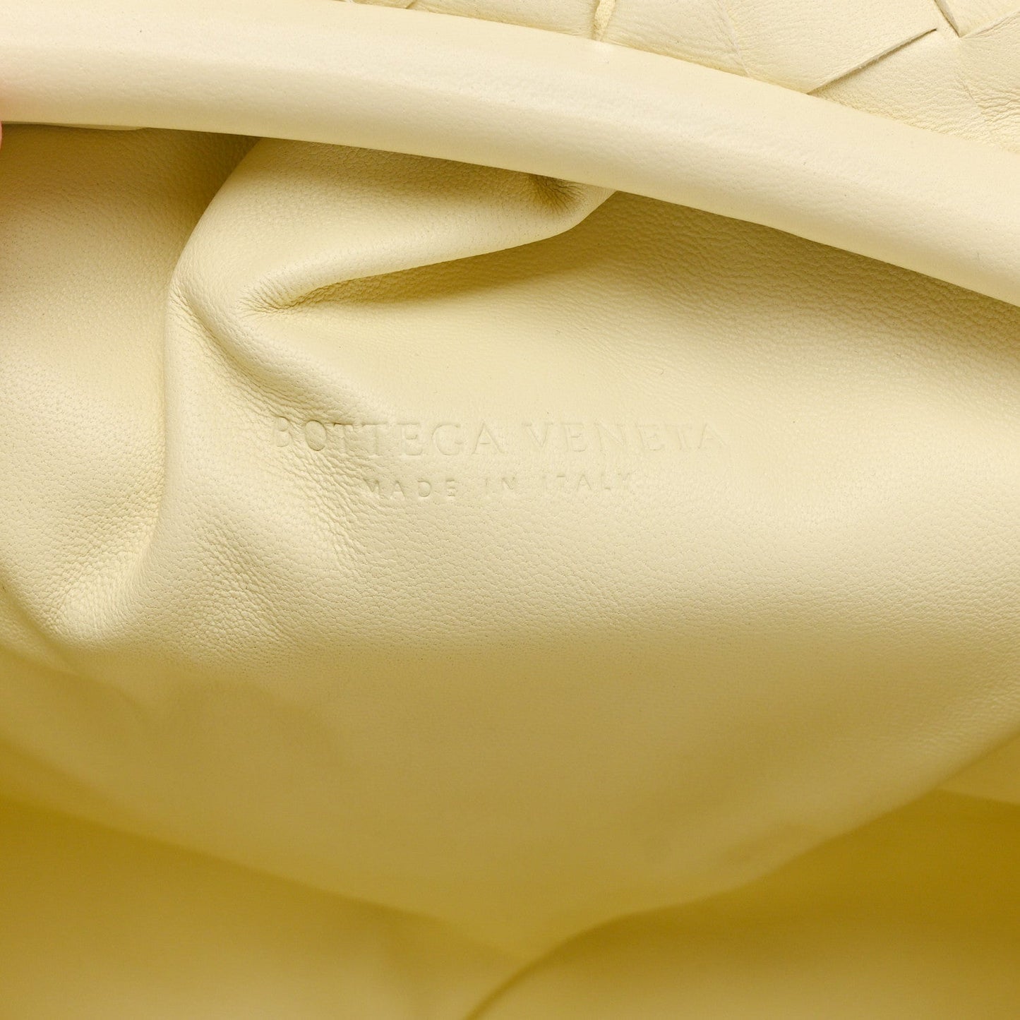Nappa Maxi Intrecciato The Pouch Oversized Clutch Ice Cream