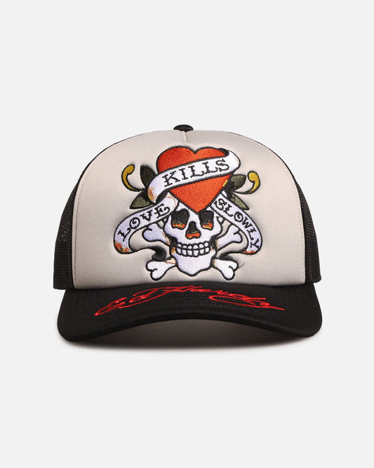 Ed Hardy Love Kills Trucker Snapback Black